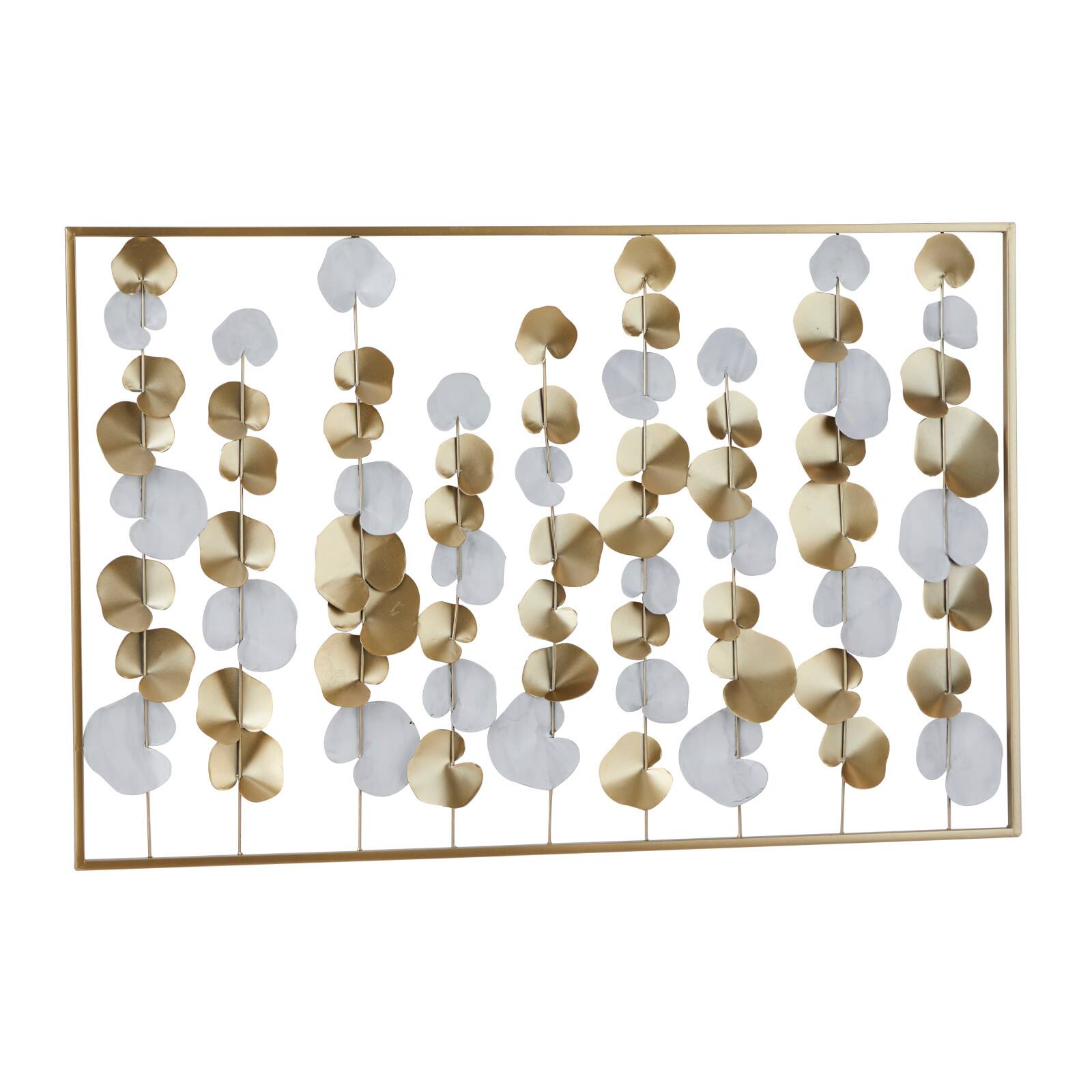 40&#x22; Gold Metal Modern Wall D&#xE9;cor