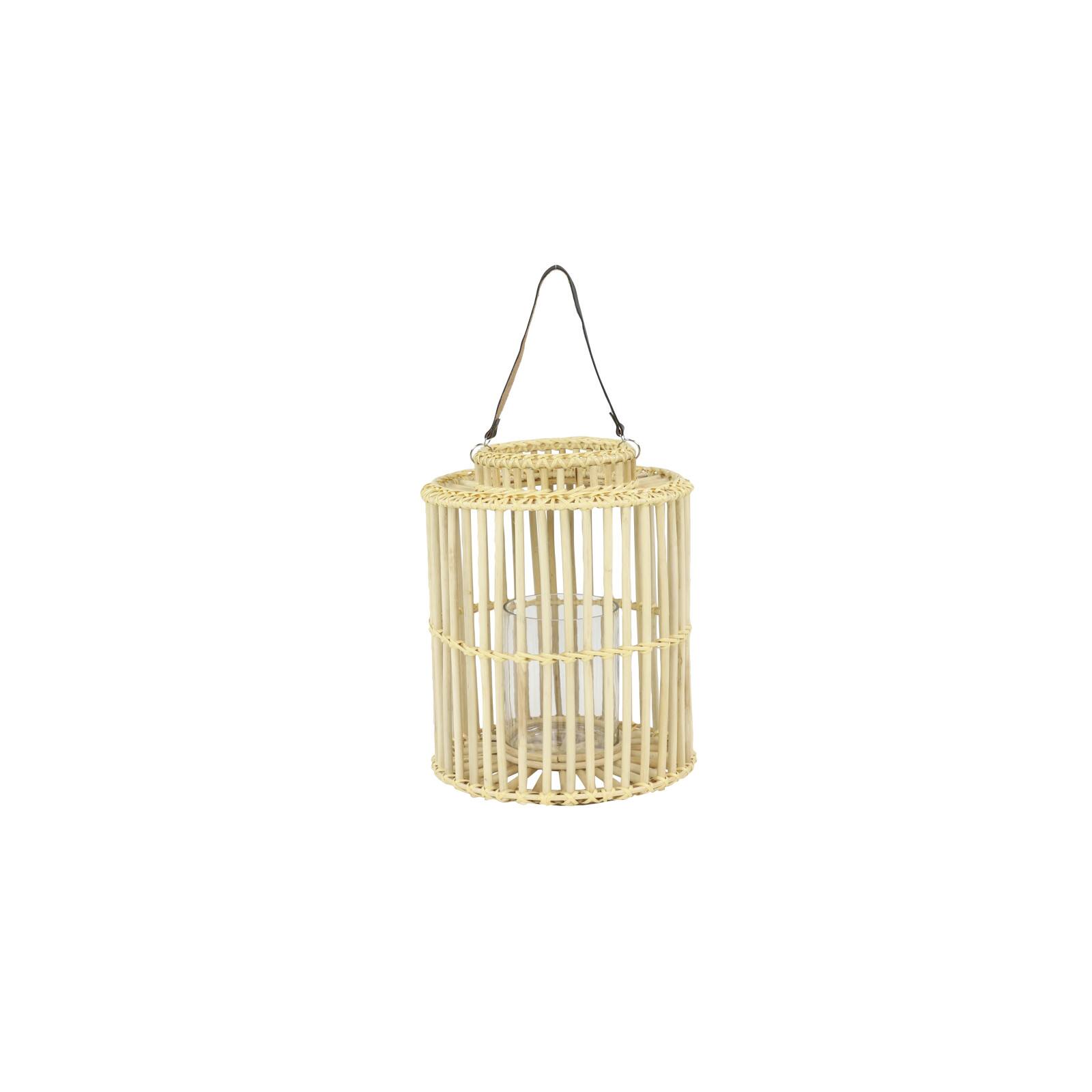Light Brown Rattan Coastal Candle Holder Lantern, 18&#x22; x 14&#x22; x 14&#x22;