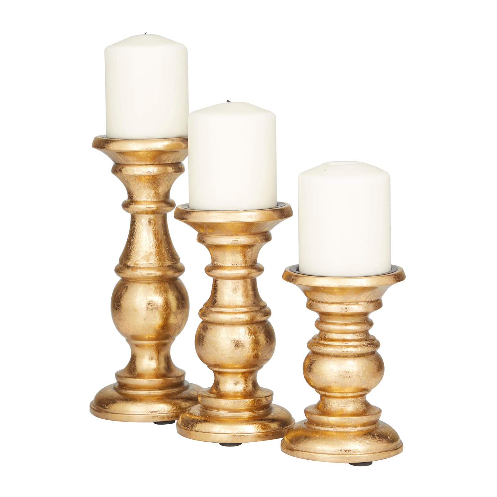 Mango Wood Traditional Candle Holder Set