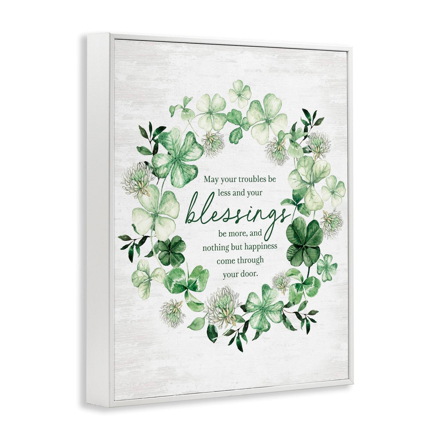 Stupell Industries Irish Proverb Wreath Framed Giclee Art