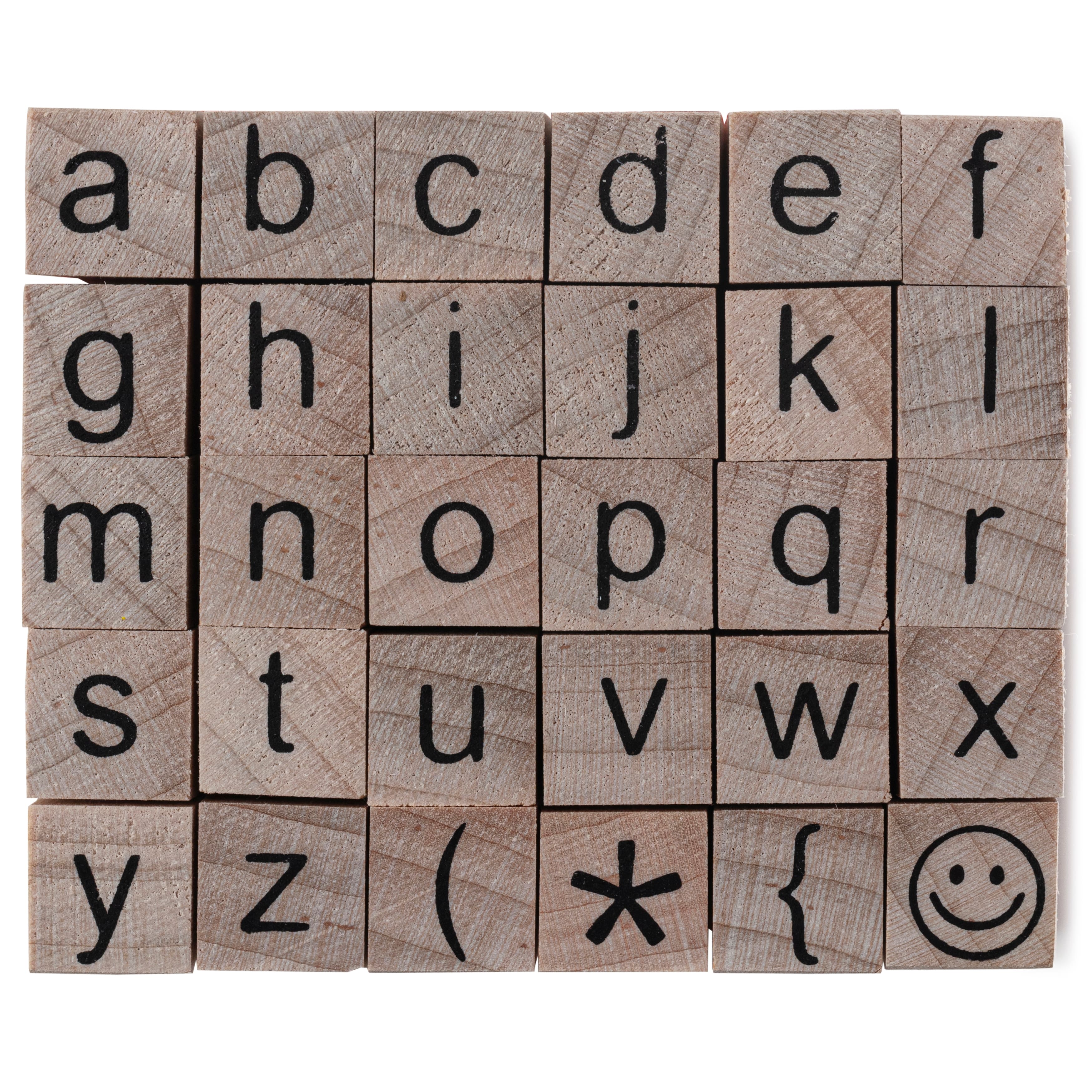 6 Pack: Small Lowercase Alphabet Wood Stamp Set by Recollections™