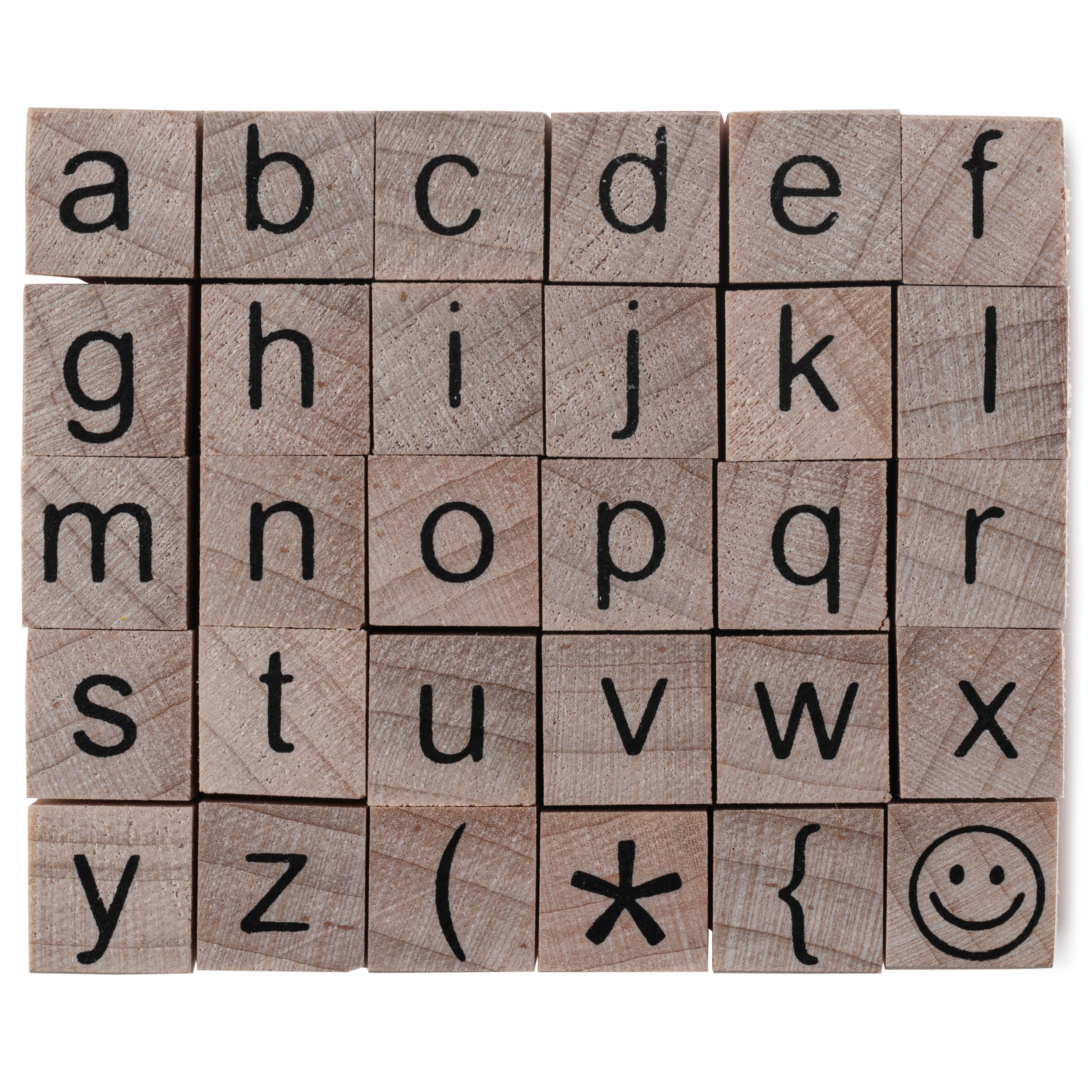 6 Pack: Small Lowercase Alphabet Wood Stamp Set by Recollections&#x2122;