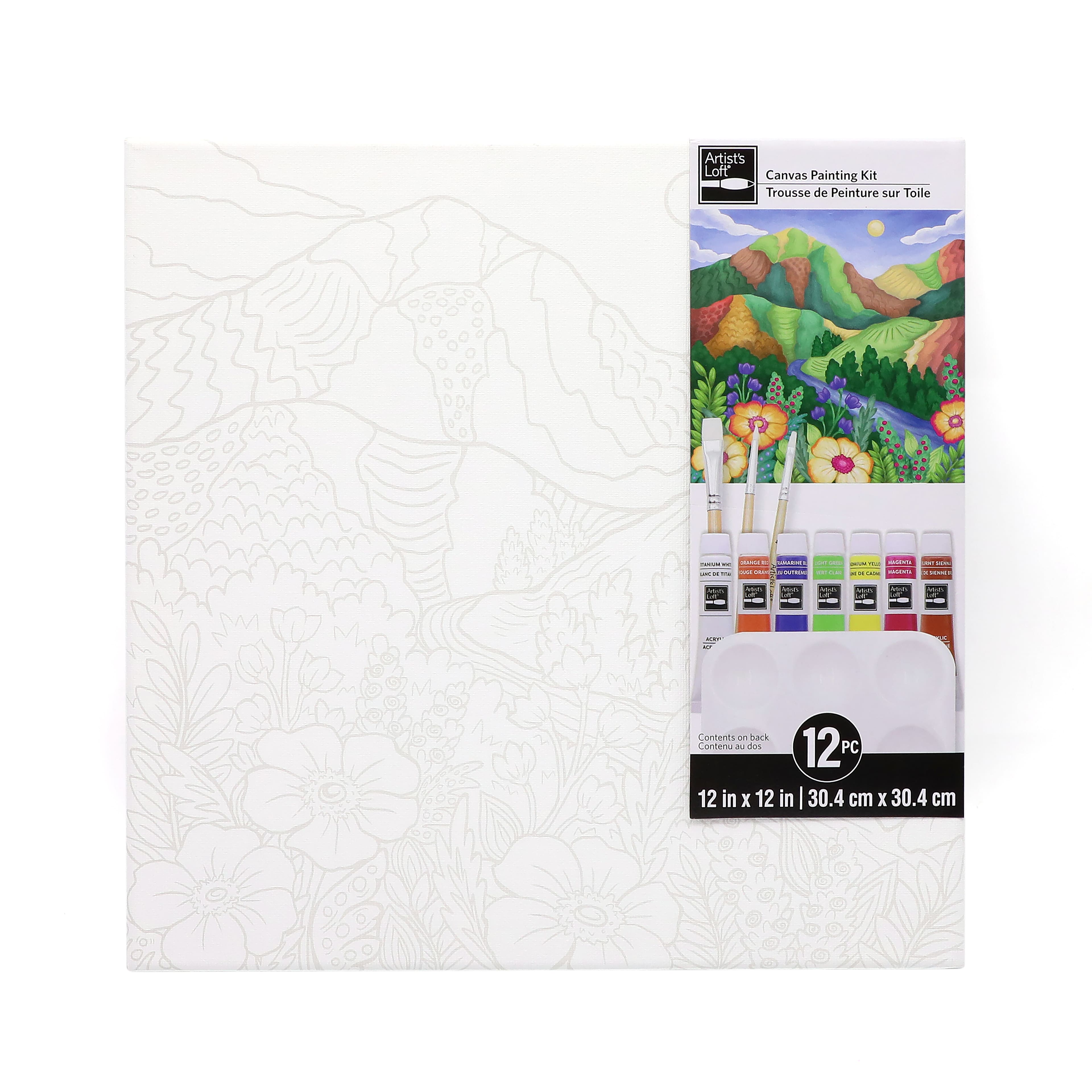 12&#x22; x 12&#x22; Mountain Field Canvas Painting Kit by Artist&#x27;s Loft&#xAE;