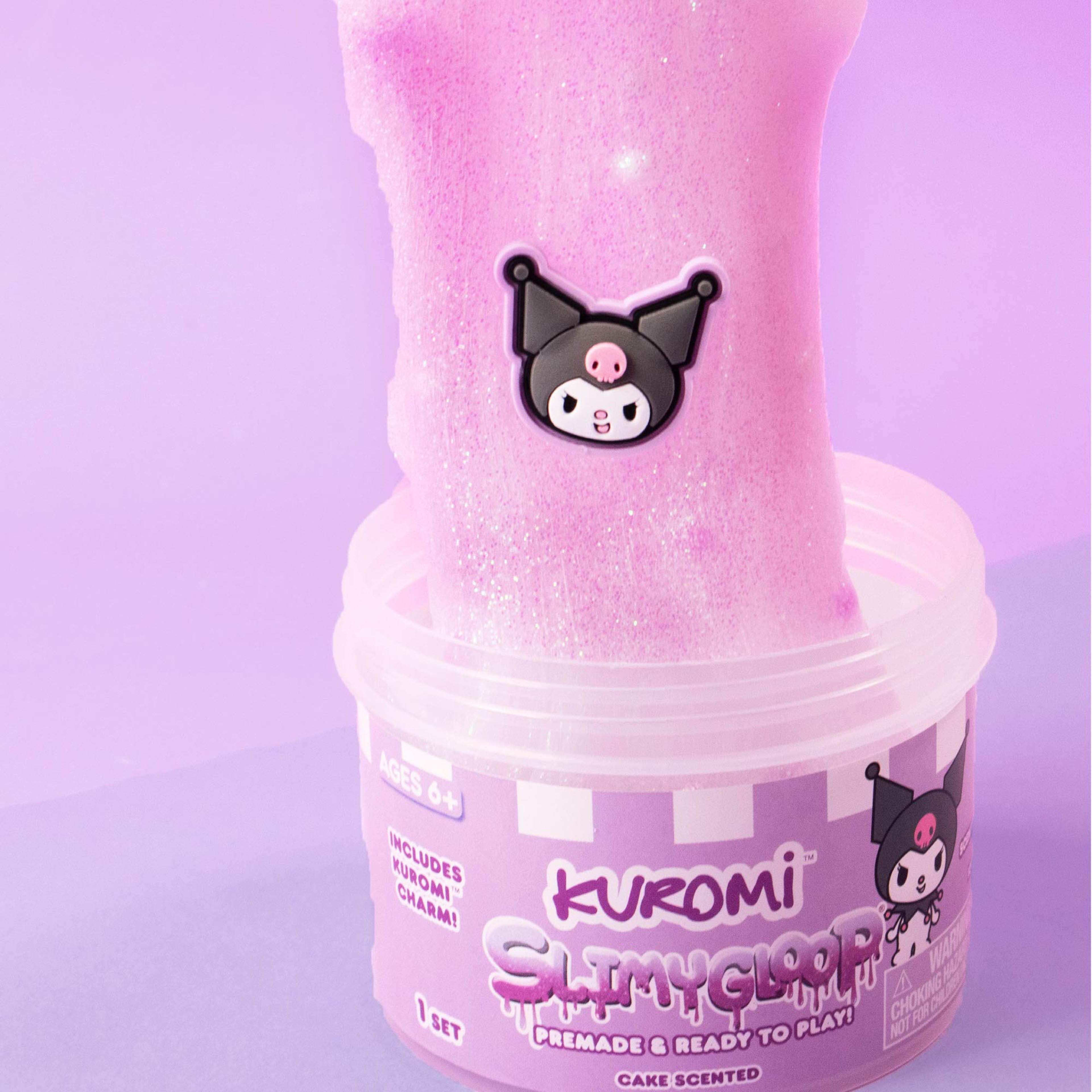 Kuromi&#x2122; SlimyGloop&#xAE; 8oz. Purple &#x26; White Cake Scented Slime