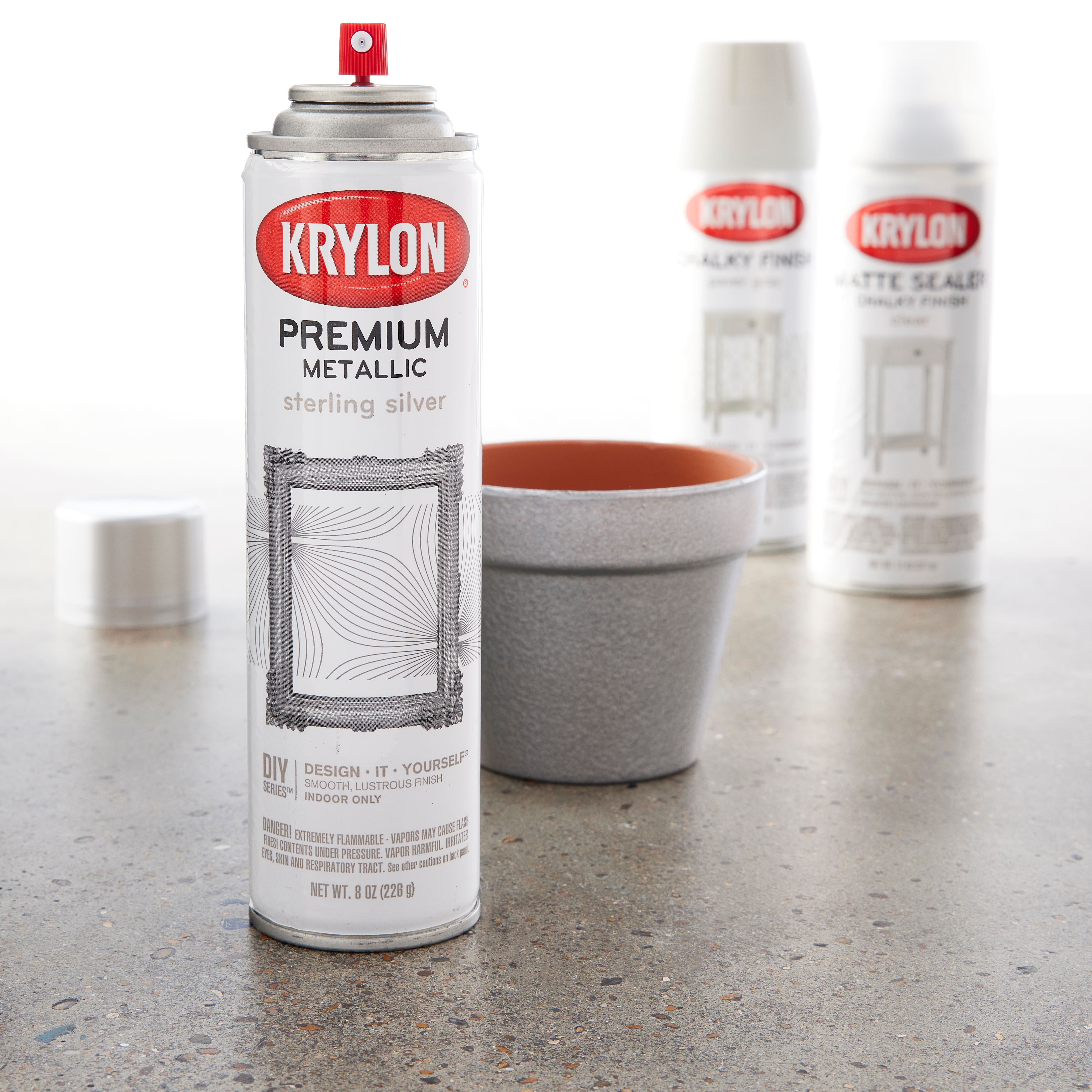 Krylon K01010A07 Premium Metallic Spray Paint Resembles Actual Plating,  Original Chrome, 8 oz - Spray Paints 