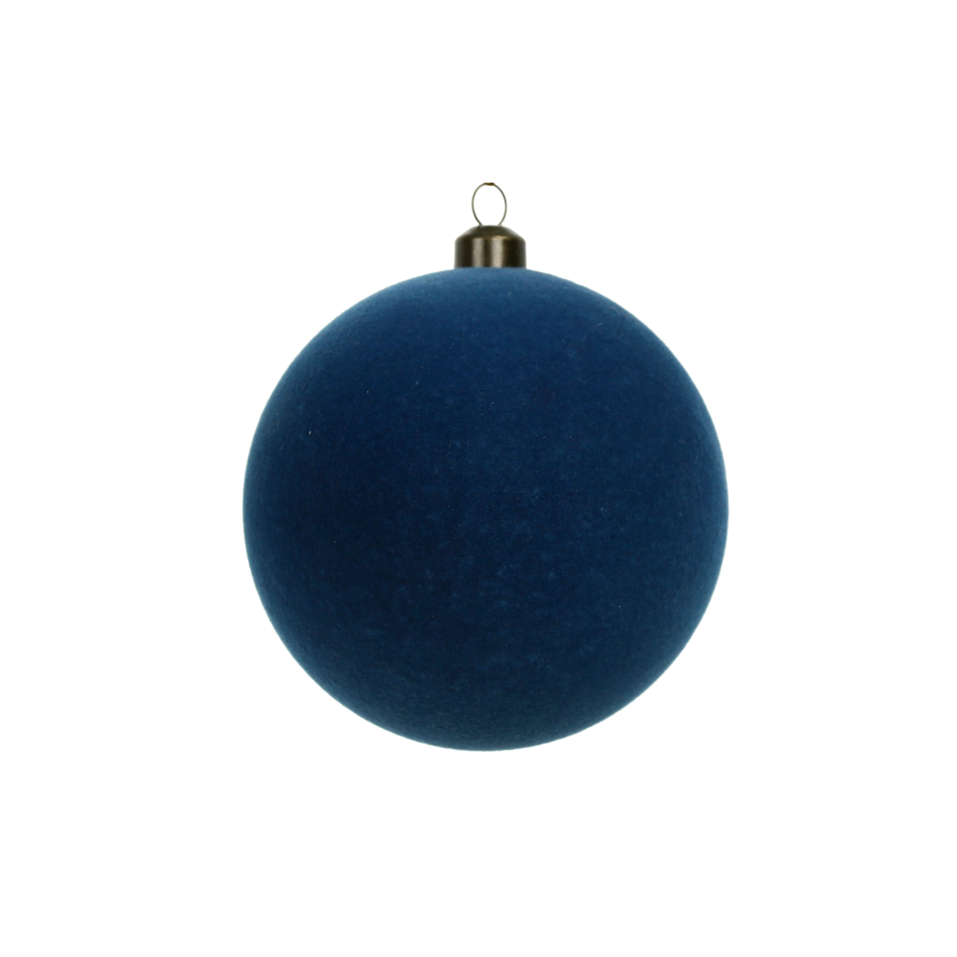 4 Pack 3.8&#x22; Flocked Shatterproof Ball Ornaments by Ashland&#xAE;