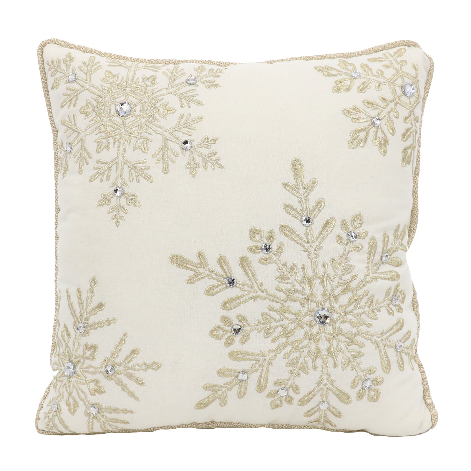 16&#x22; Cream Snowflake Pillow by Ashland&#xAE;