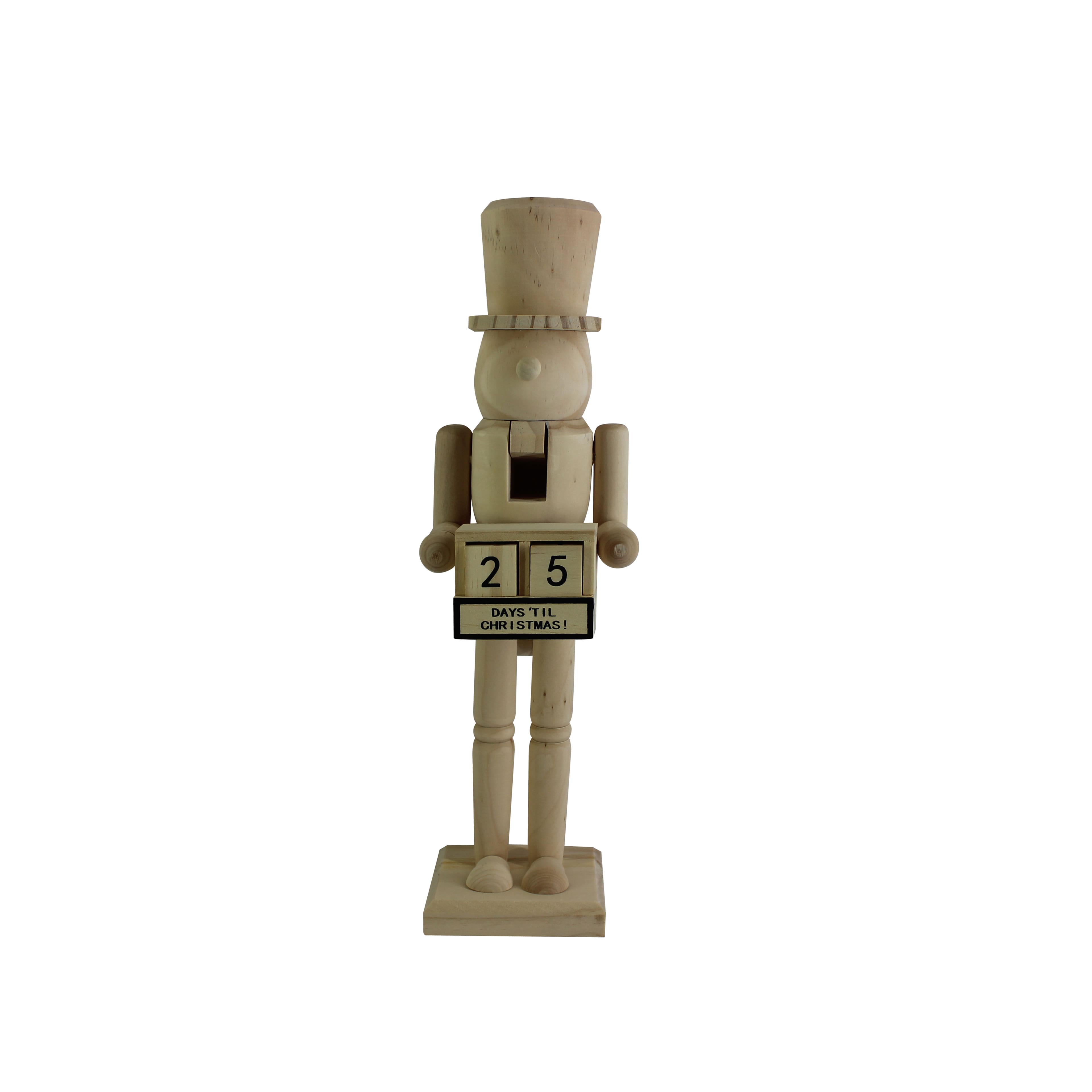 14&#x22; Soldier with Countdown DIY Pinewood Nutcracker by Make Market&#xAE;