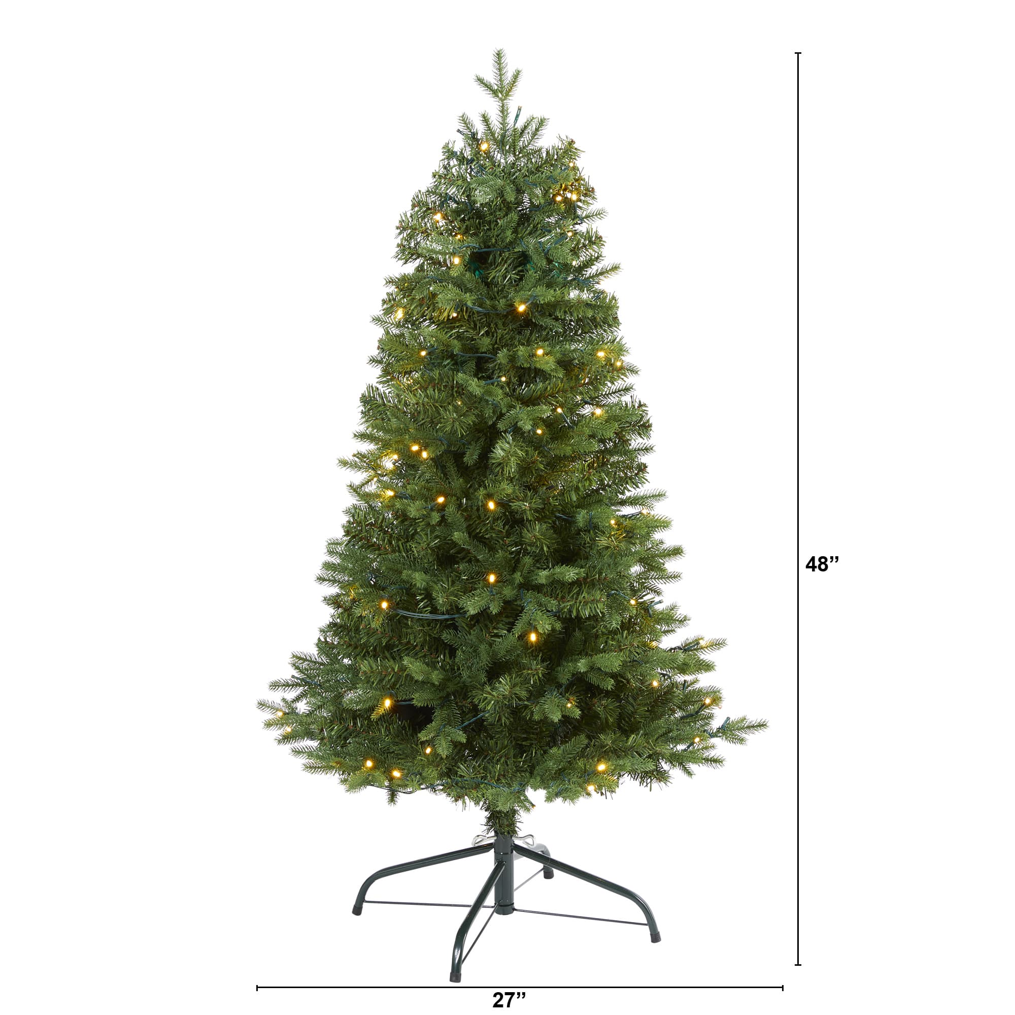4ft. Pre-Lit Vermont Fir Artificial Christmas Tree with Clear LED Lights