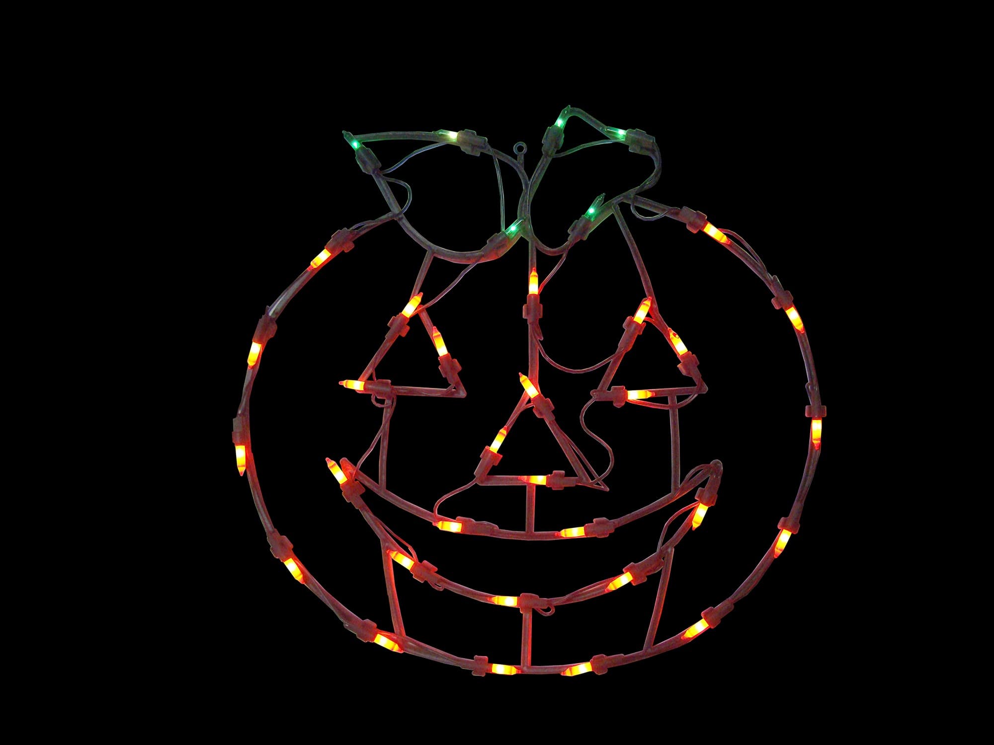 14&#x22; Lighted Jack-O-Lantern Halloween Double Sided Window Silhouette Decoration