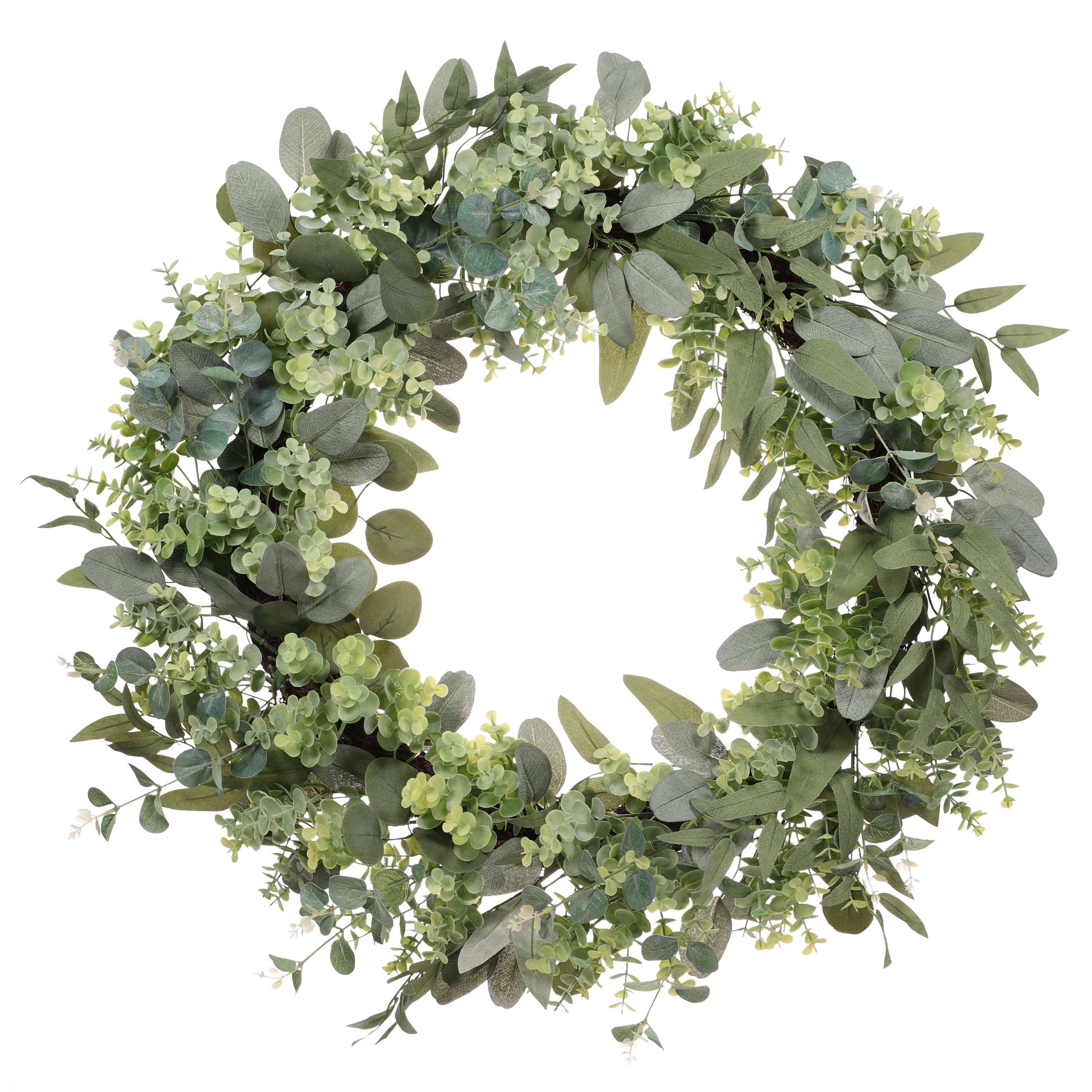 30" Green Spring Eucalyptus & Creeping Jenny Wreath