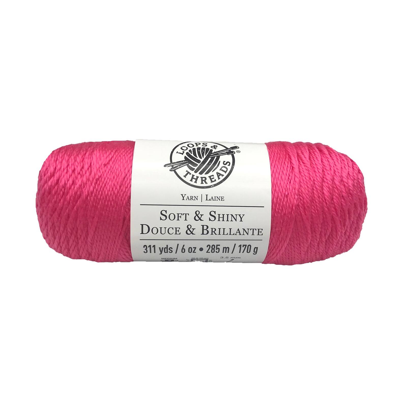 12 Pack Soft & Shiny Yarn by Loops & Threads®, Solid Michaels