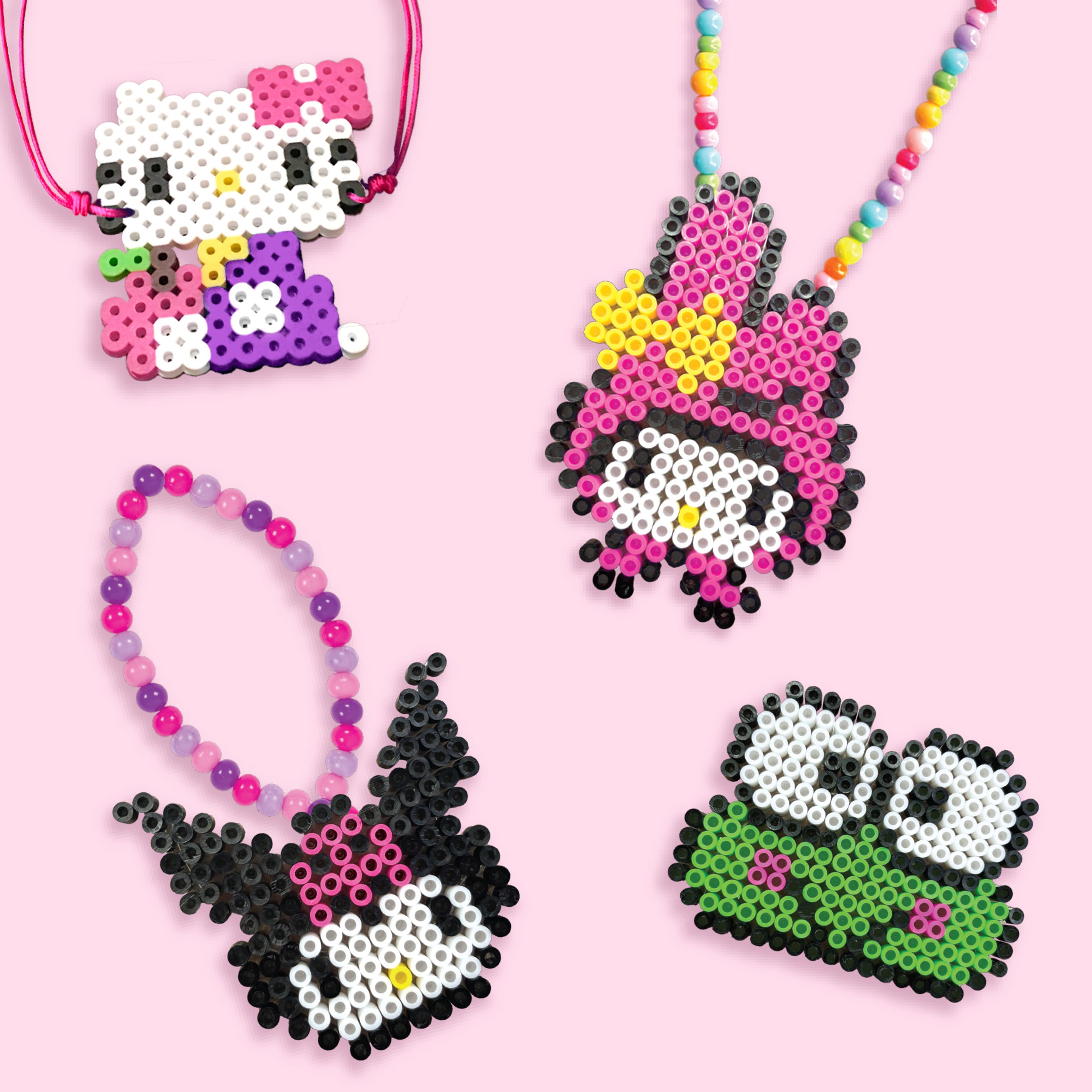 Hello Kitty Frame 5 by 7 using Regular Perler Beads for Sale in Los