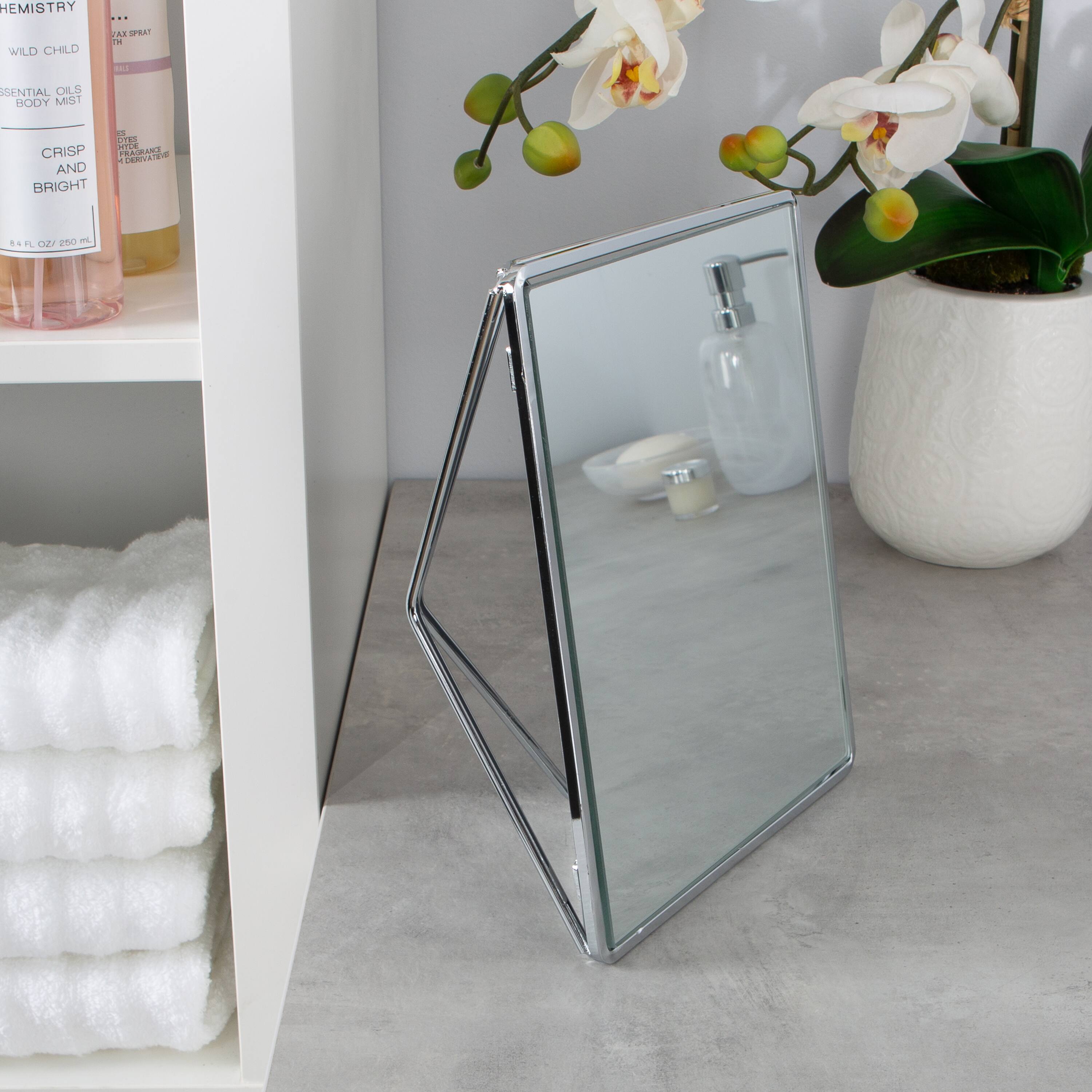 Home Details Chrome Geometric Vanity Mirror