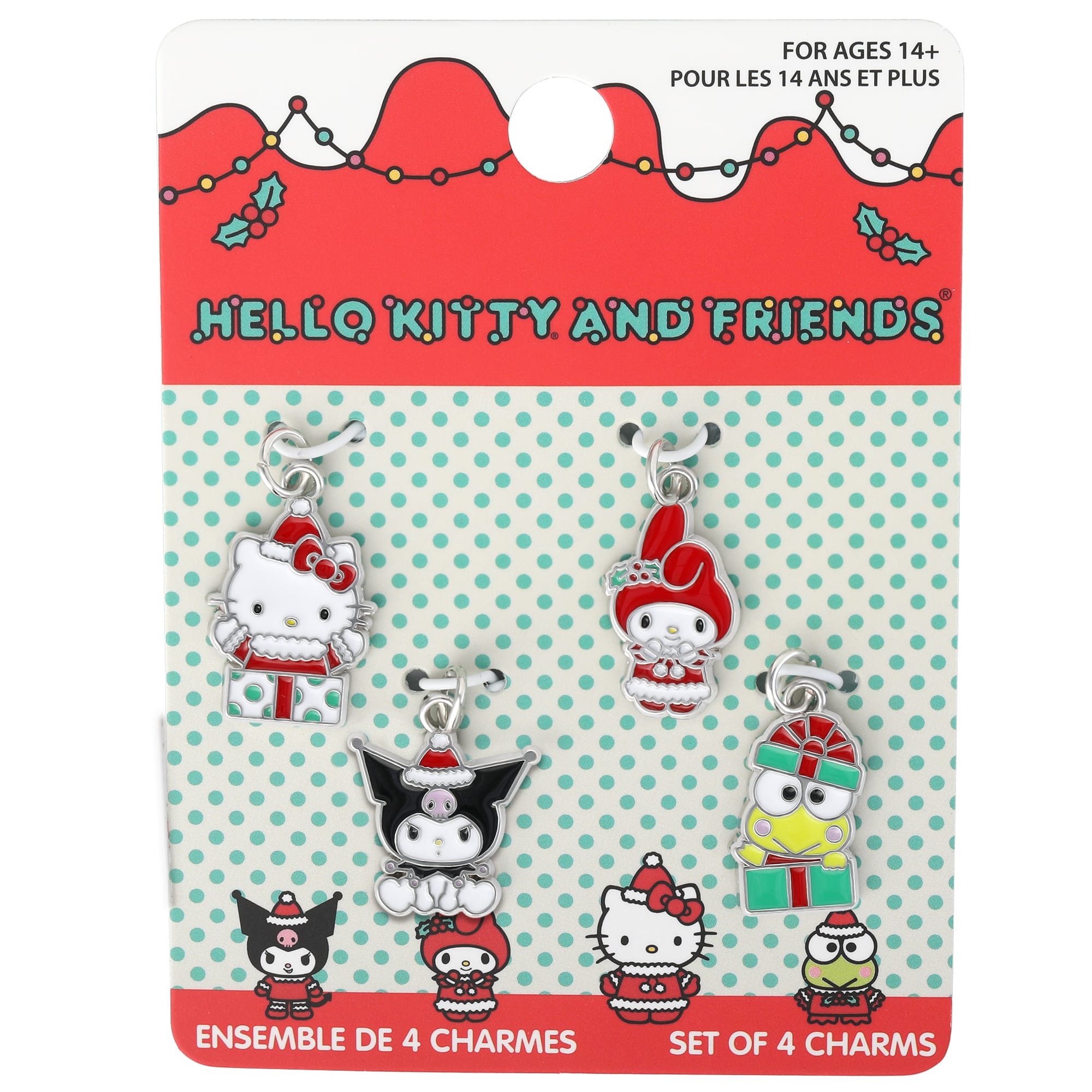 Hello Kitty & Friends® 4-Piece Chirstmas Enamel Charm Set