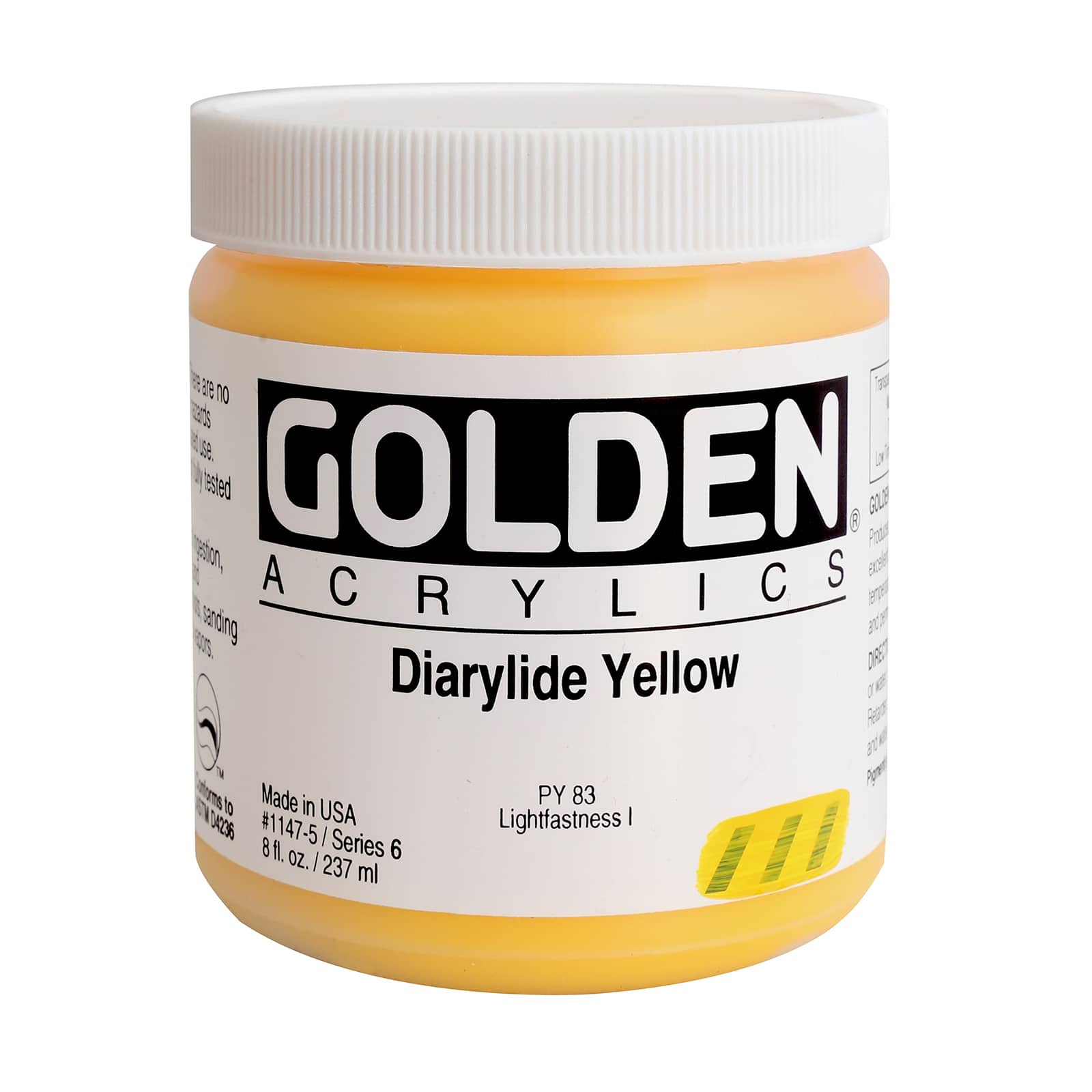 Golden Heavy Body Acrylic Paint, 8 oz in Diarylide Yellow - D021892S - Art and Craft Paint Shop for the Golden Heavy Body Acrylic Paint, 8oz. sku D021892S
