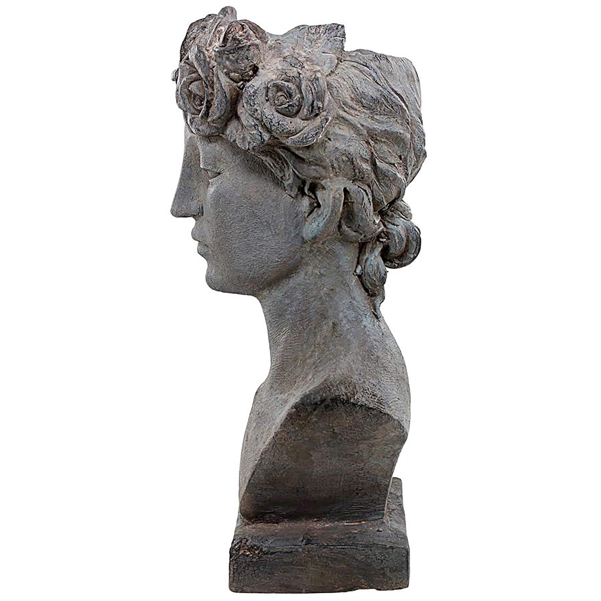 Design Toscano 12&#x22; Flora Roman Nymph of Flowers Sculptural Head Planter