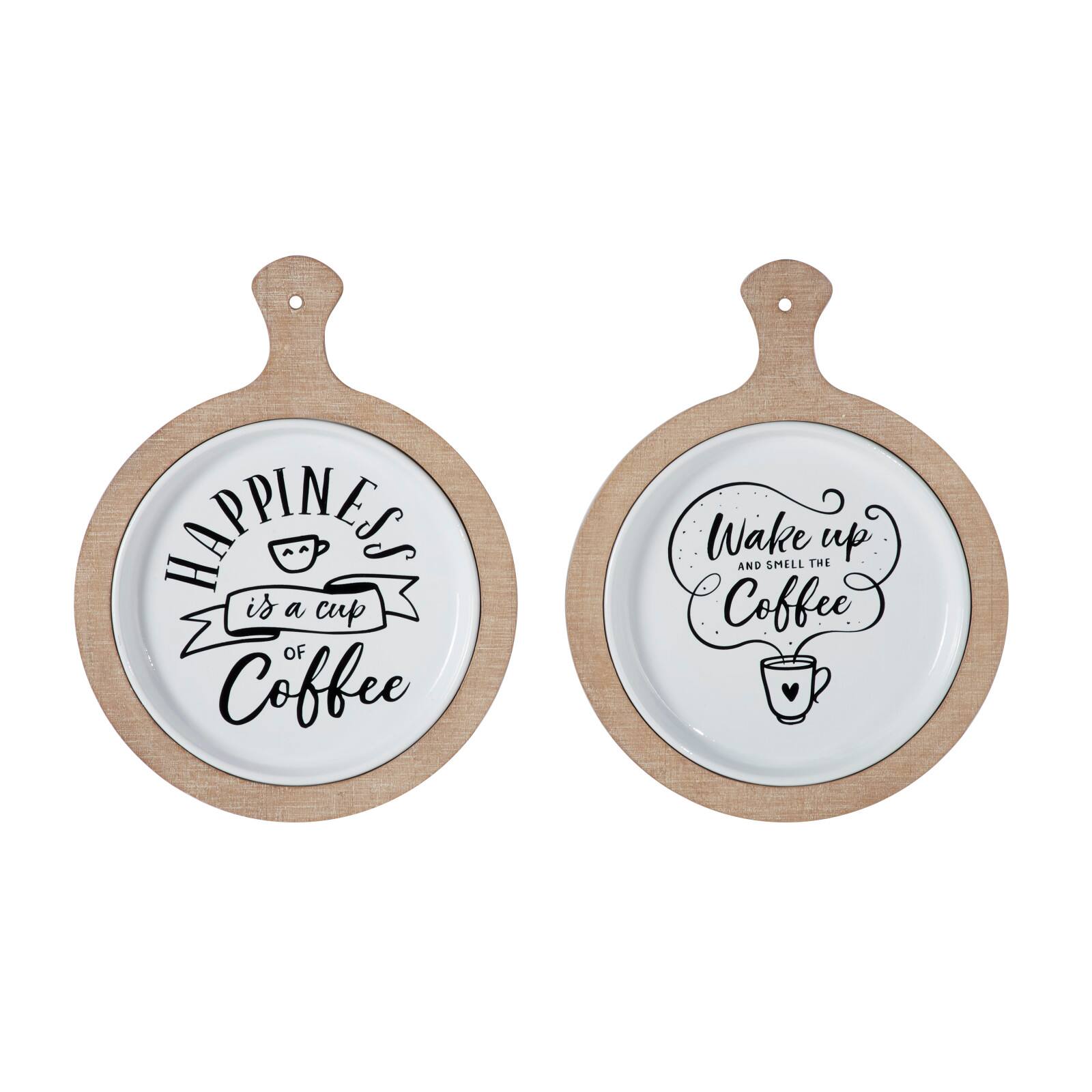Set of 2 White Metal Farmhouse Wall Decor, 12&#x22; x 14&#x22;