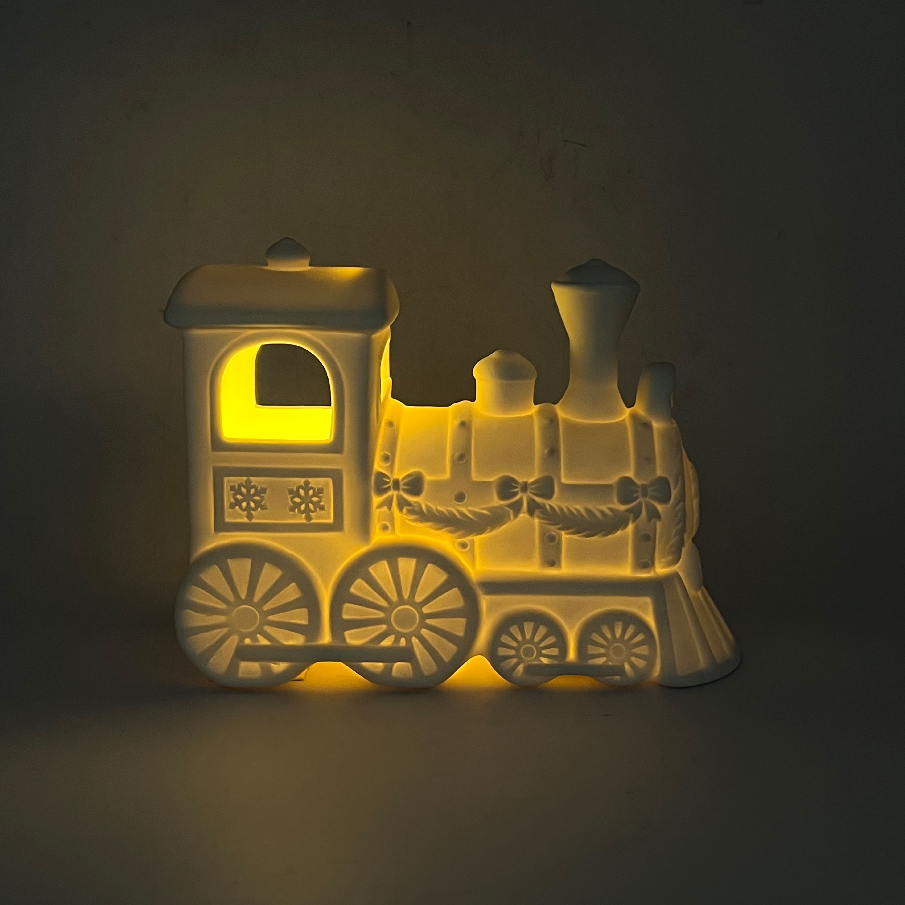 7.5&#x22; LED DIY Ceramic Train D&#xE9;cor by Make Market&#xAE;