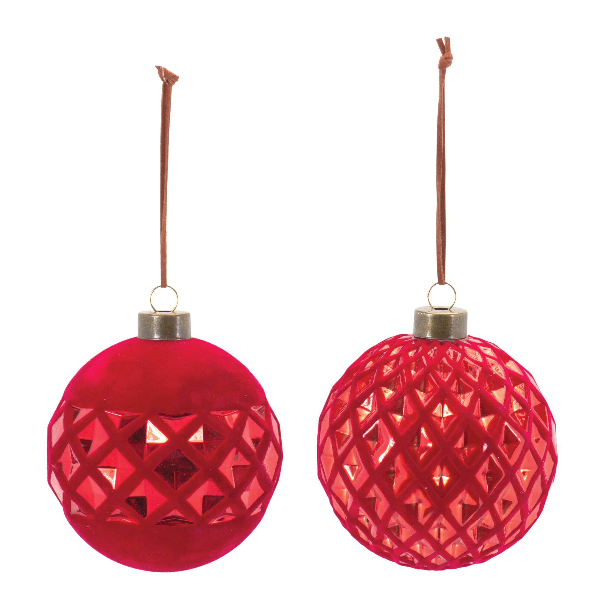 12ct. Harlequin Glass Ball Ornaments