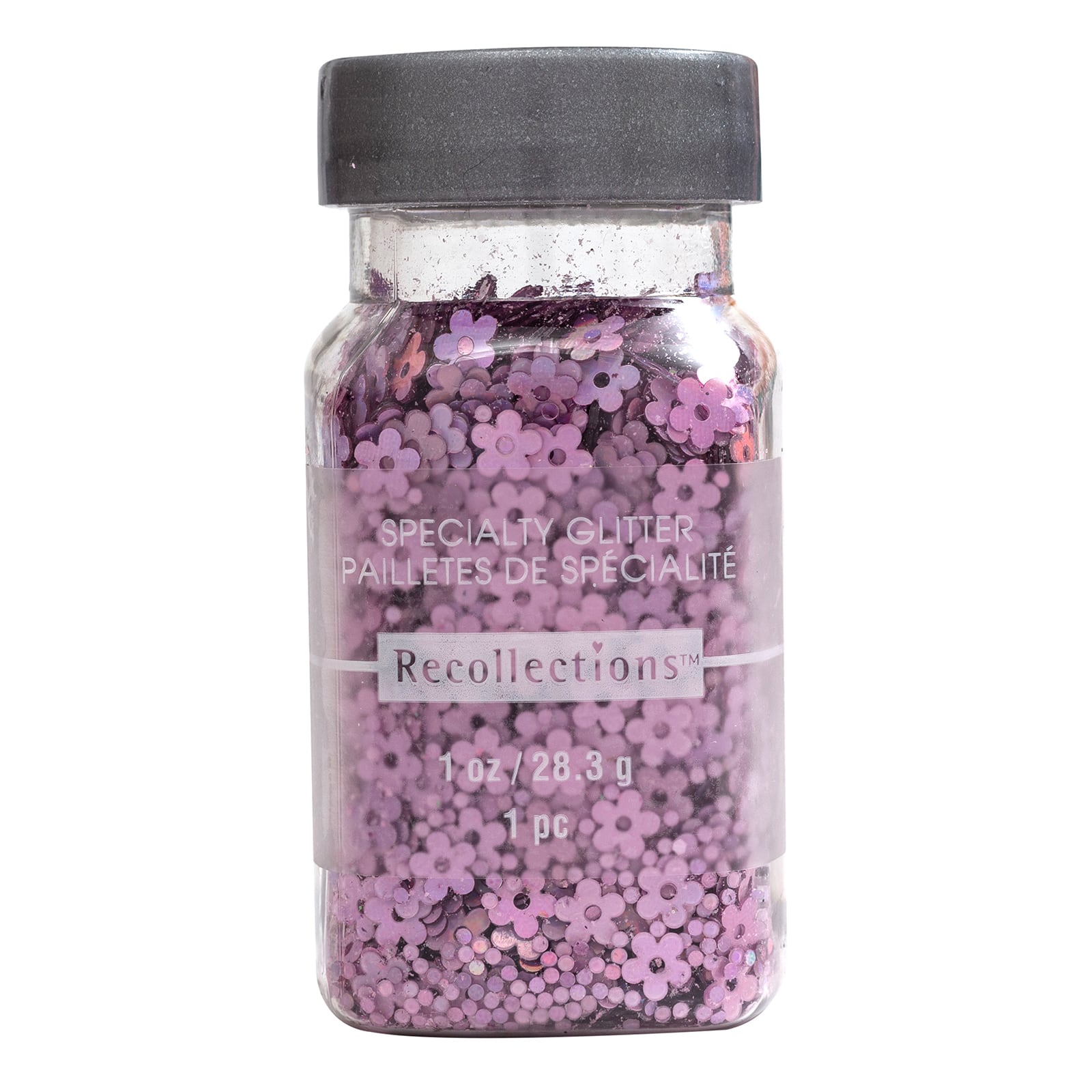 12 Pack: Iridescent Pink Flowers Specialty Glitter by Recollections™