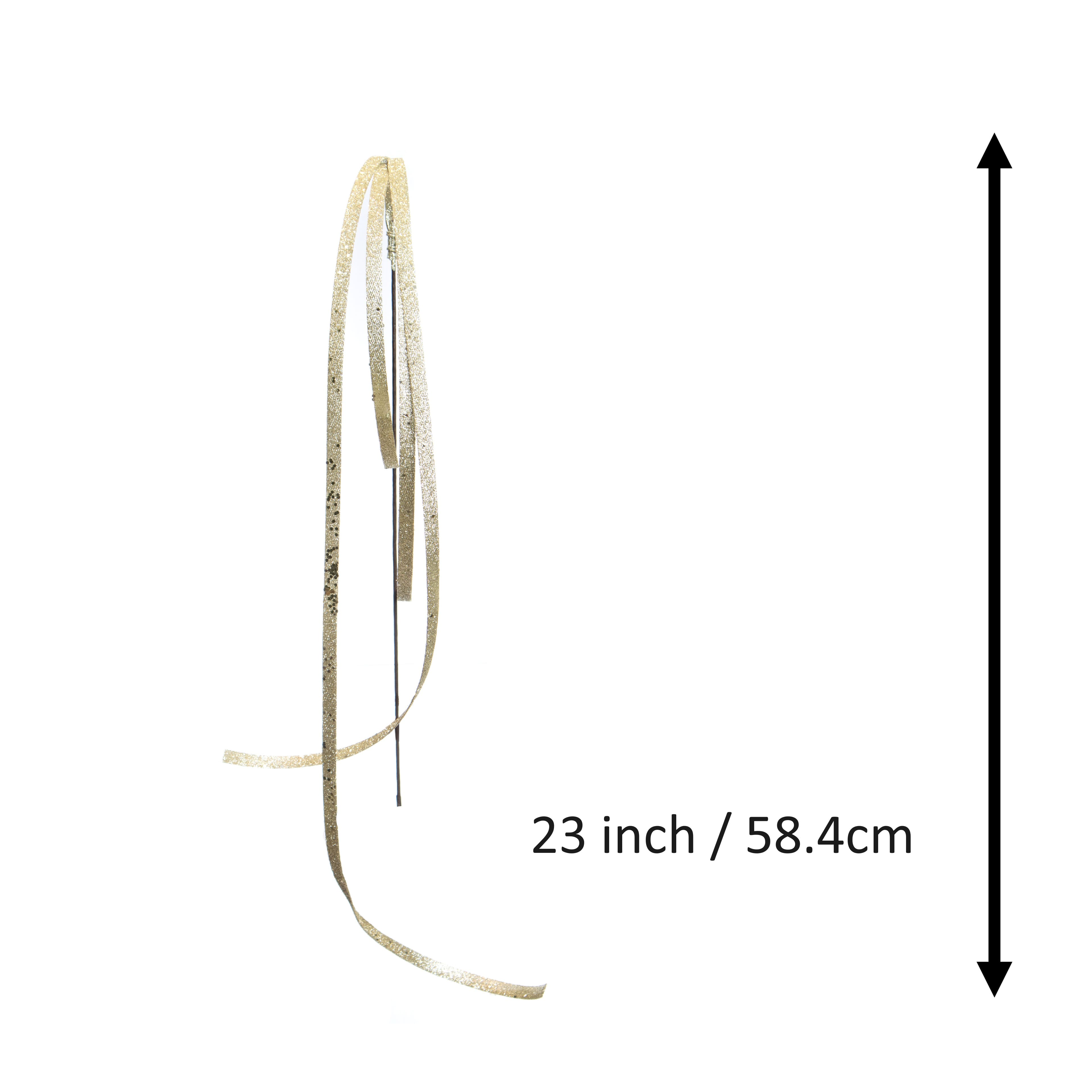 23&#x22; Hanging Gold Glitter Ribbon Stem by Ashland&#xAE;