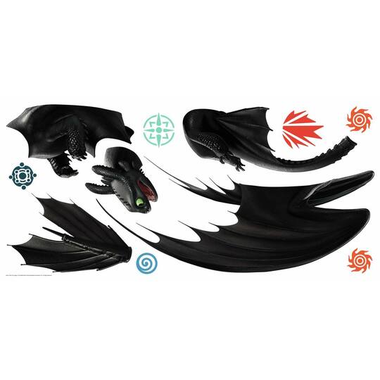 RoomMates How To Train Your Dragon Toothless Peel & Stick Wall Decals ...