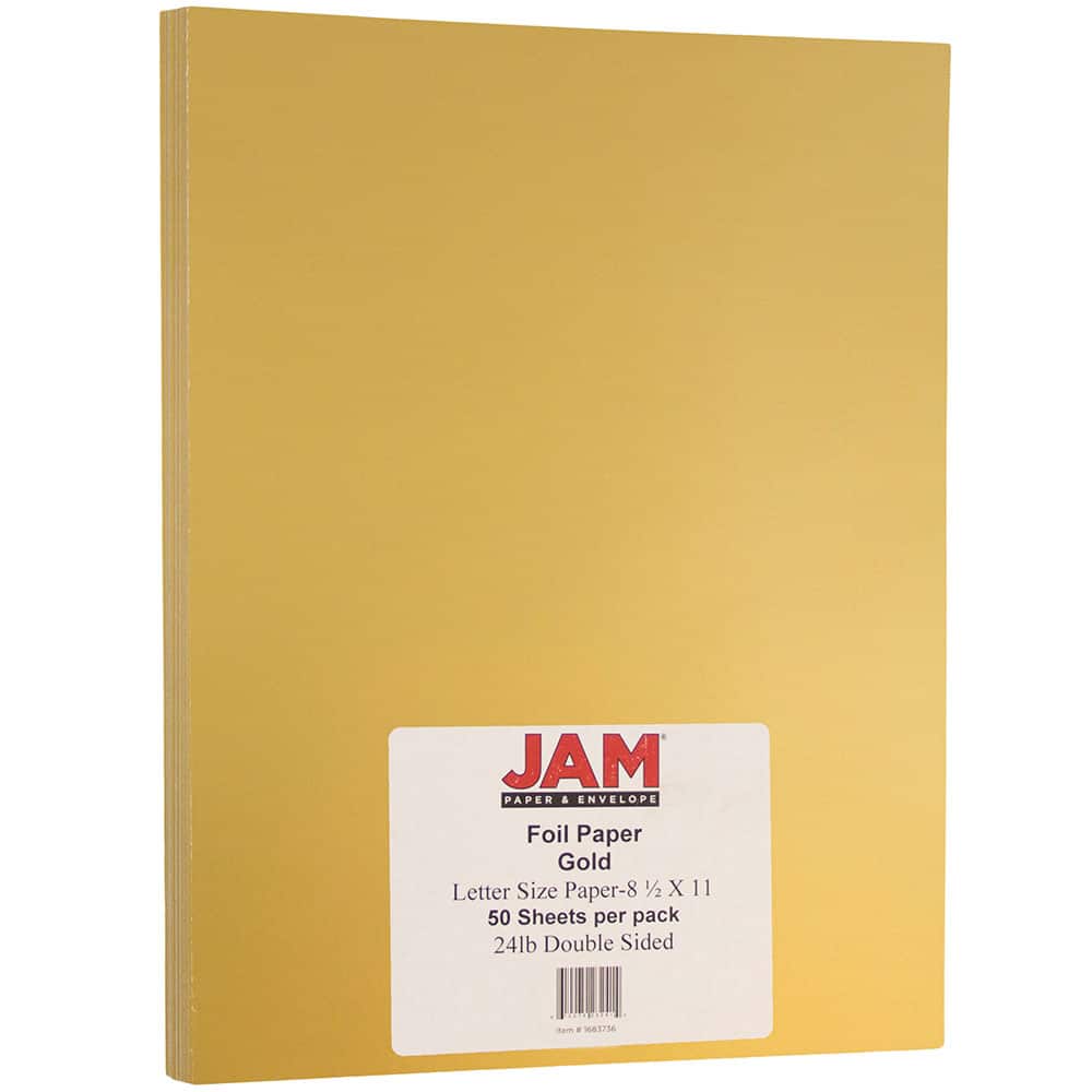 JAM Paper 2-Sided Foil 8.5" x 11" 24lb. Paper, 50 Sheets
