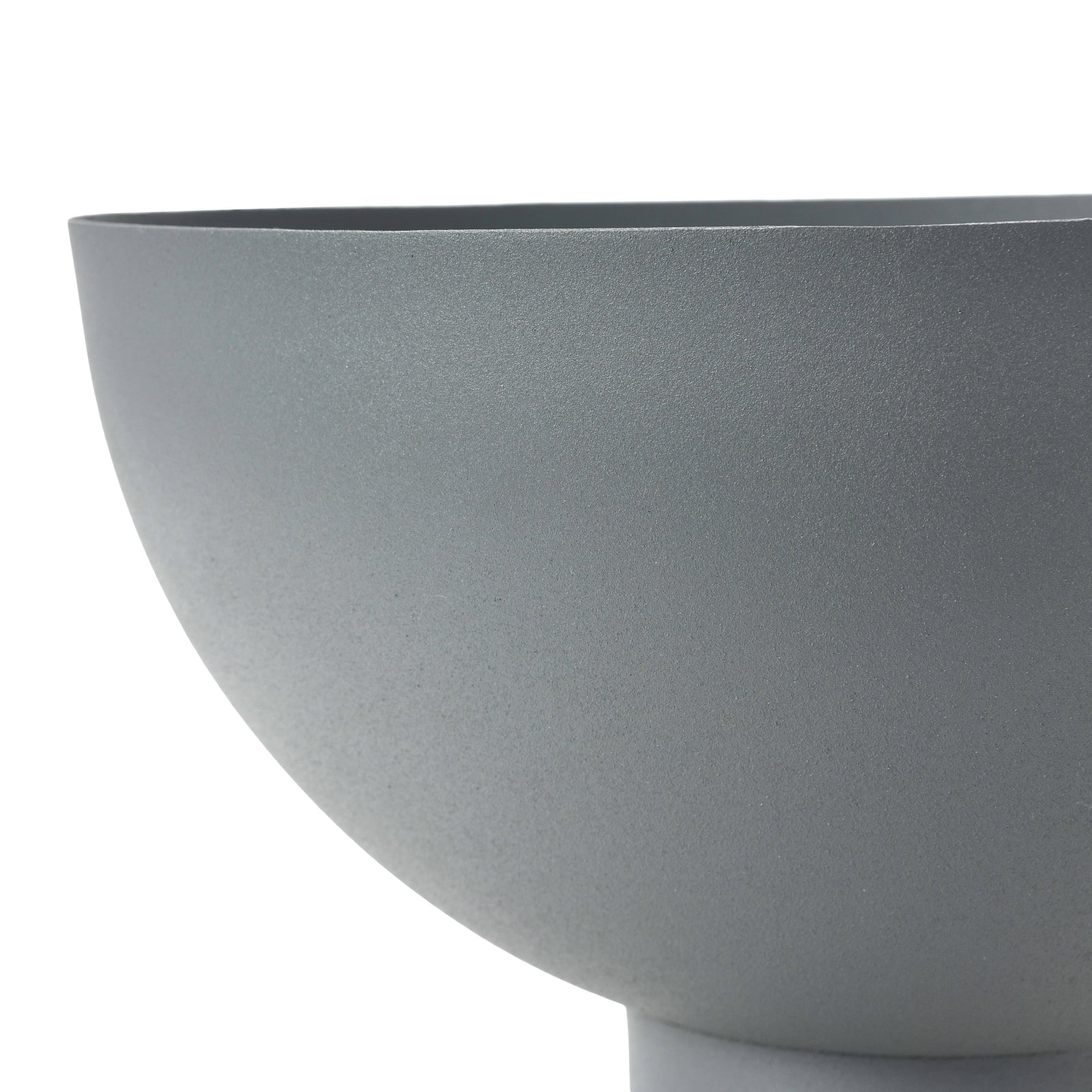 Hello Honey&#xAE; 12&#x22; Gray Decorative Metal Footed Bowl