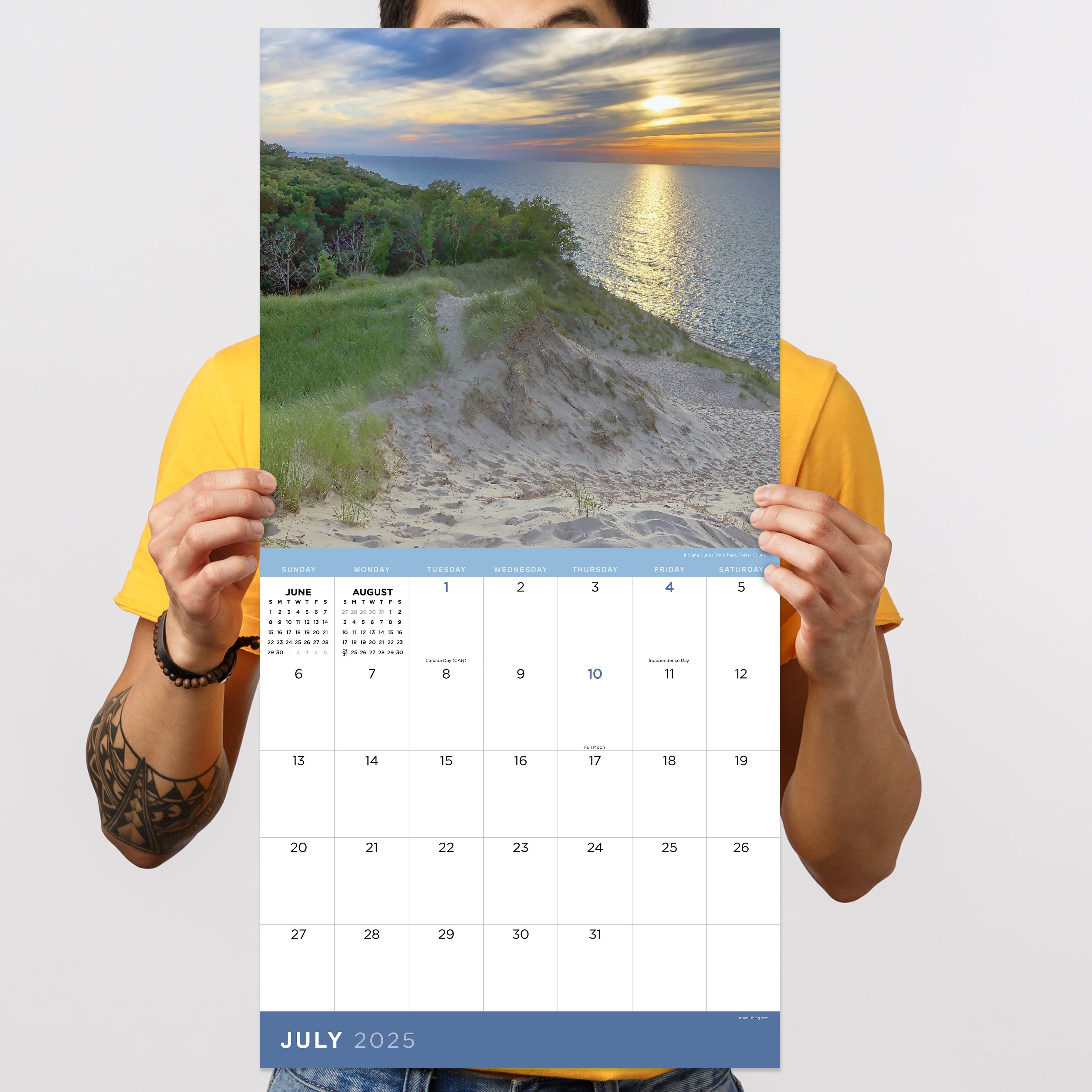 TF Publishing 2025 Indiana Wall Calendar