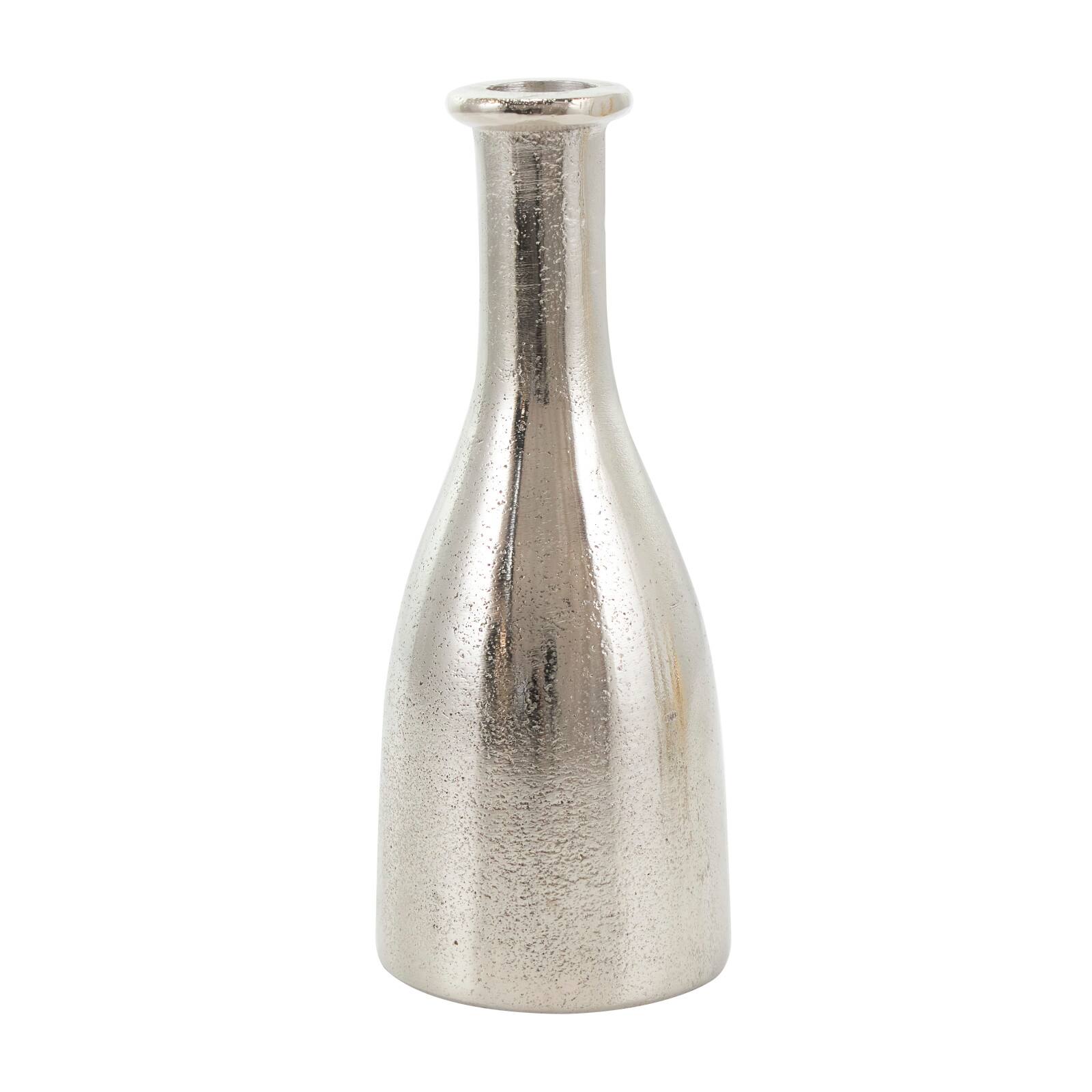 Silver Aluminum Taper Candle Holder Set