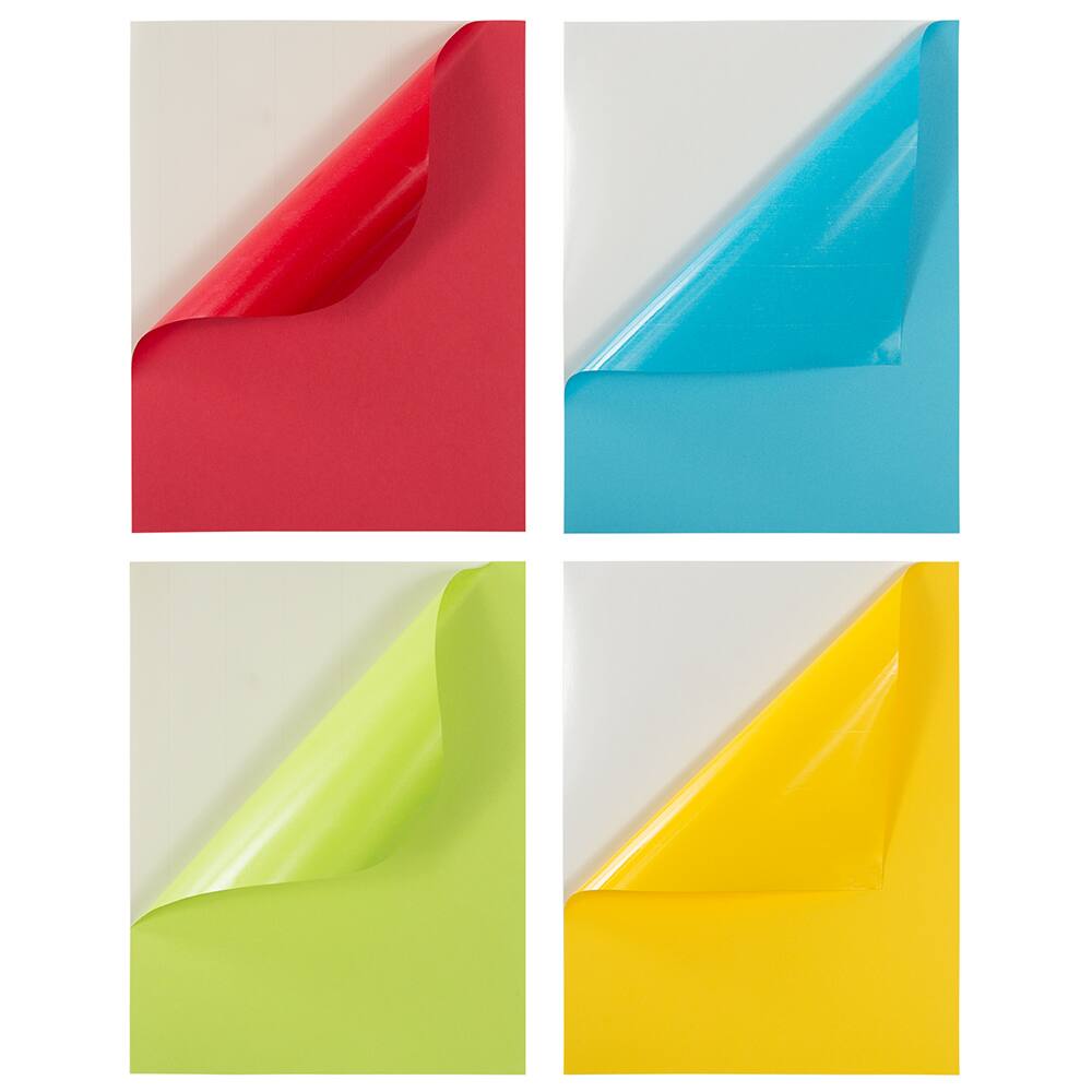 JAM Paper Assorted Bright Color Full Sheet Shipping Labels, 8.5" x 11"