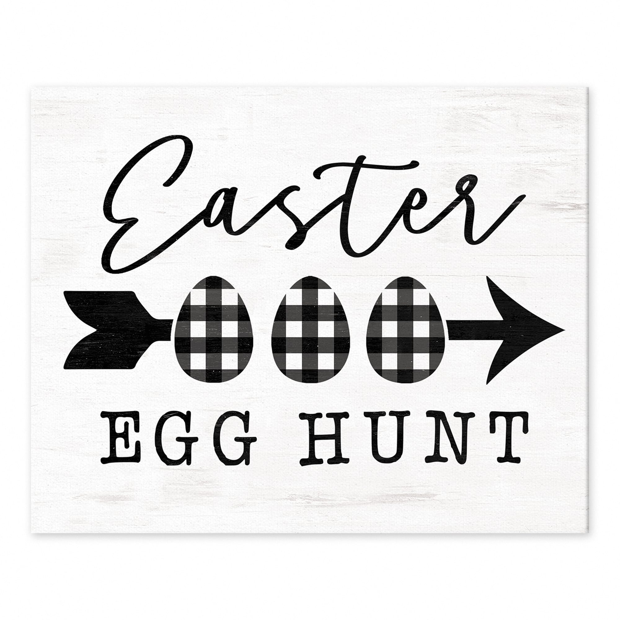 Buffalo Check Easter Egg Hunt Tabletop Canvas