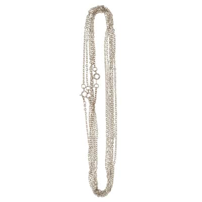 Rhodium Flat Oval Chain Necklaces By Bead Landing™