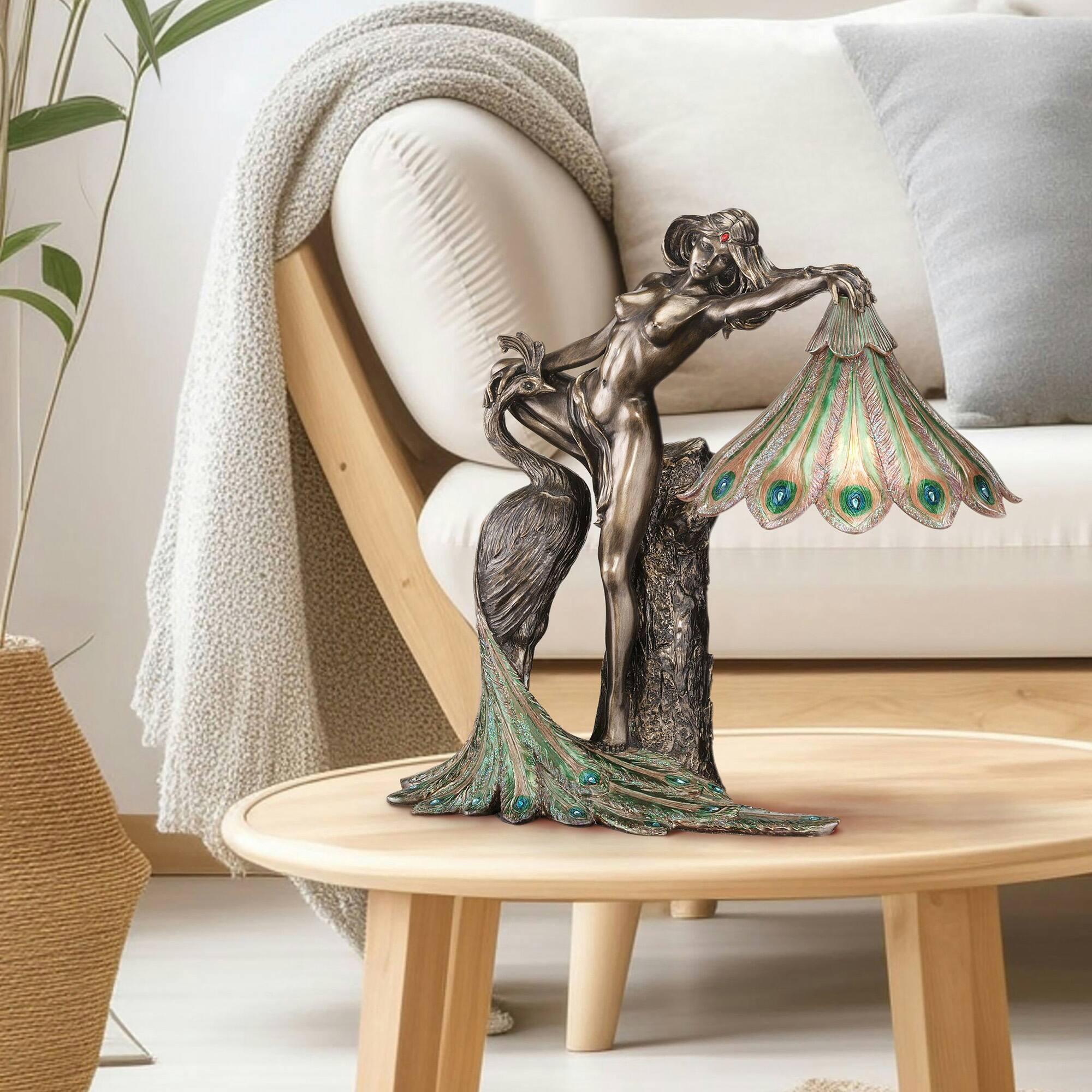 The Peacock Goddess Illuminated Sculpture