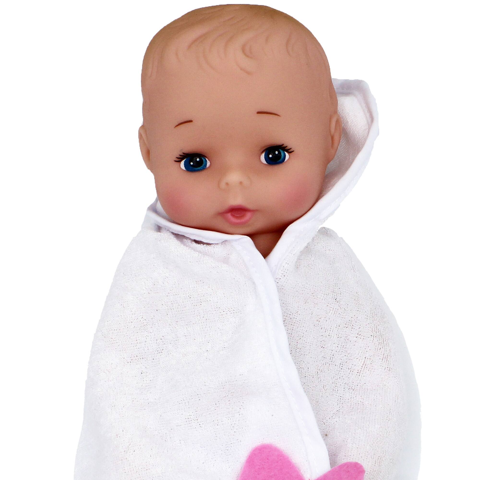 Goldberger Baby s First Bathtime with Softina 11 Baby Doll with Pink Towel Michaels