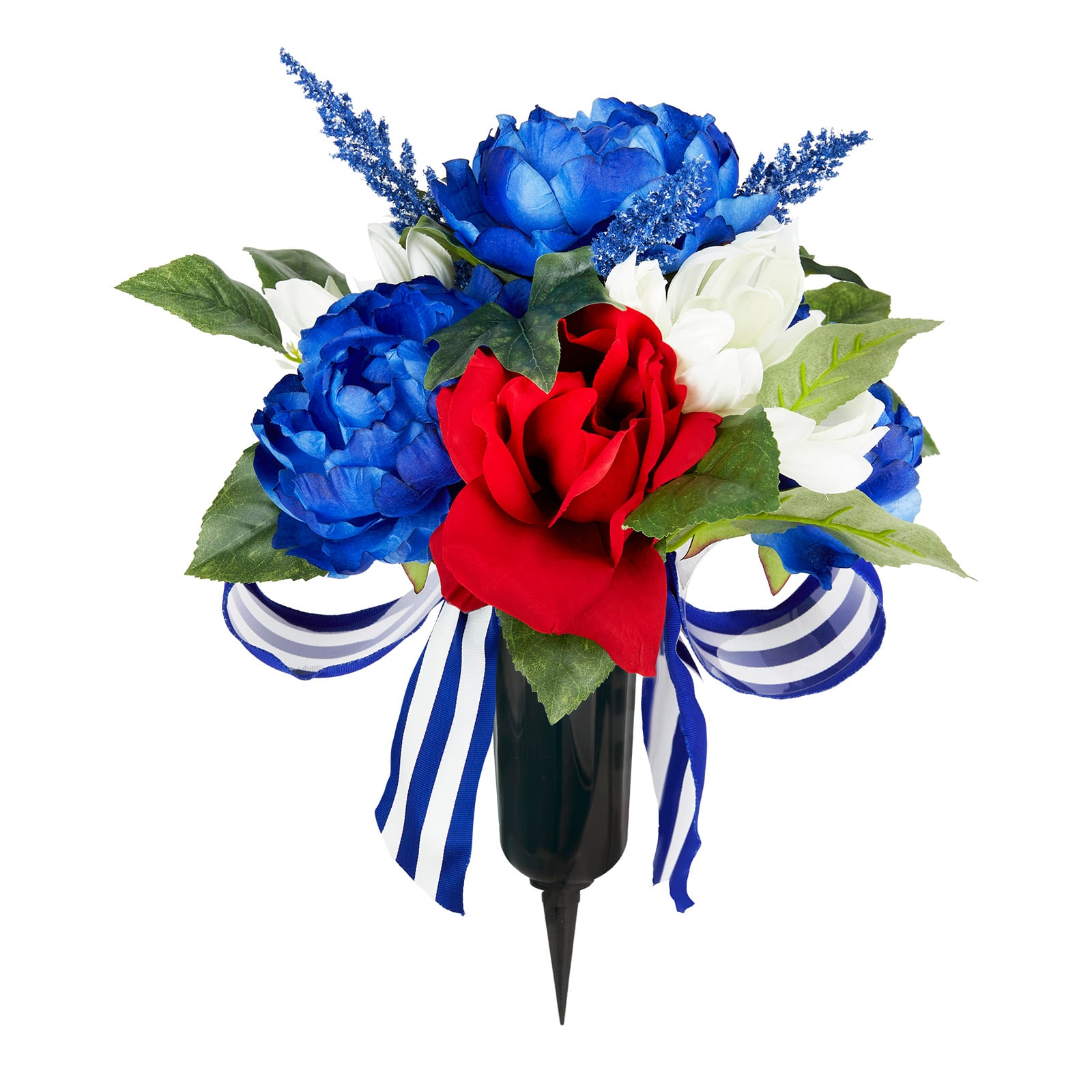 Red, White & Blue Rose & Peony Remembrance Cone by Ashland®