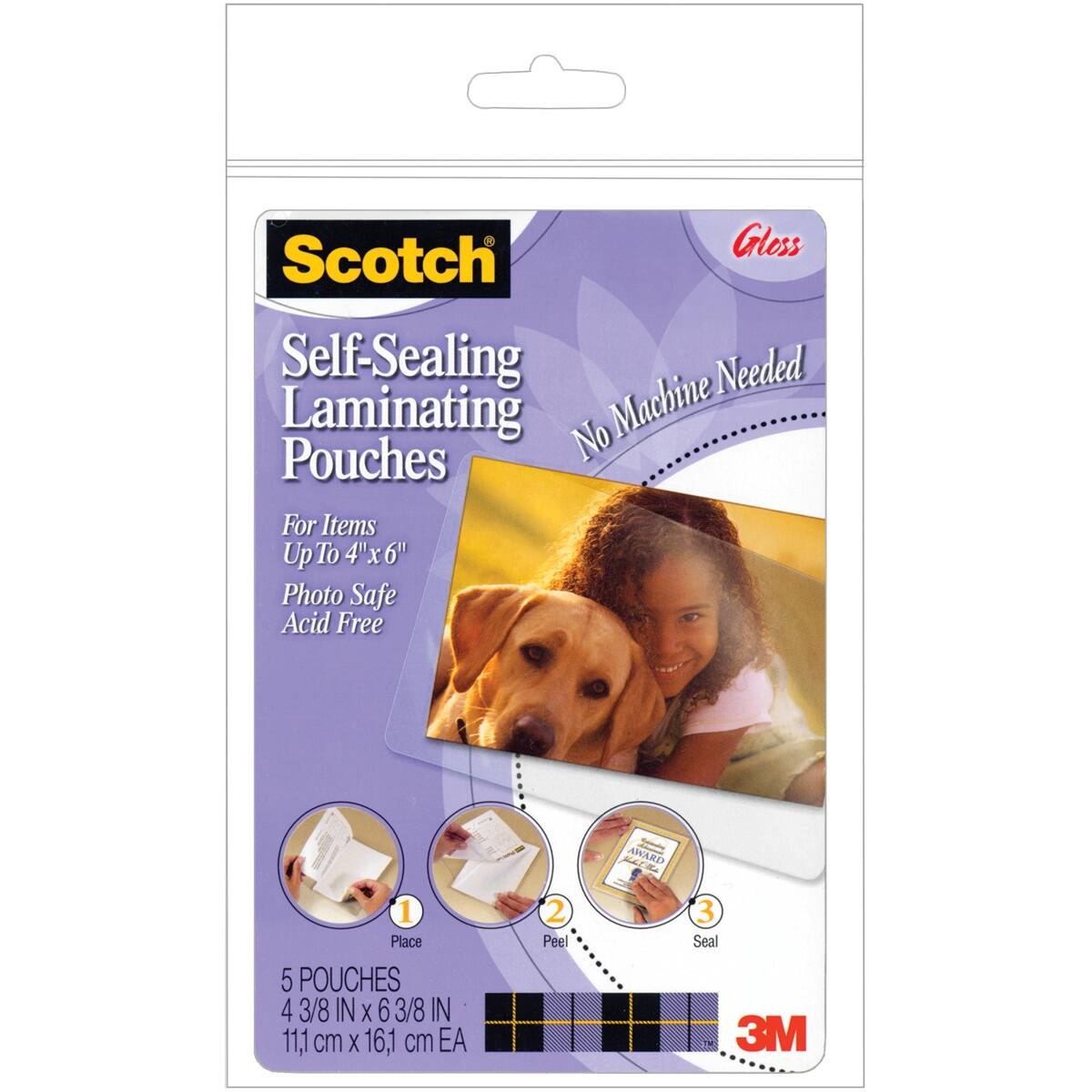 Scotch® Self-Sealing Laminating Pouches, 5ct.