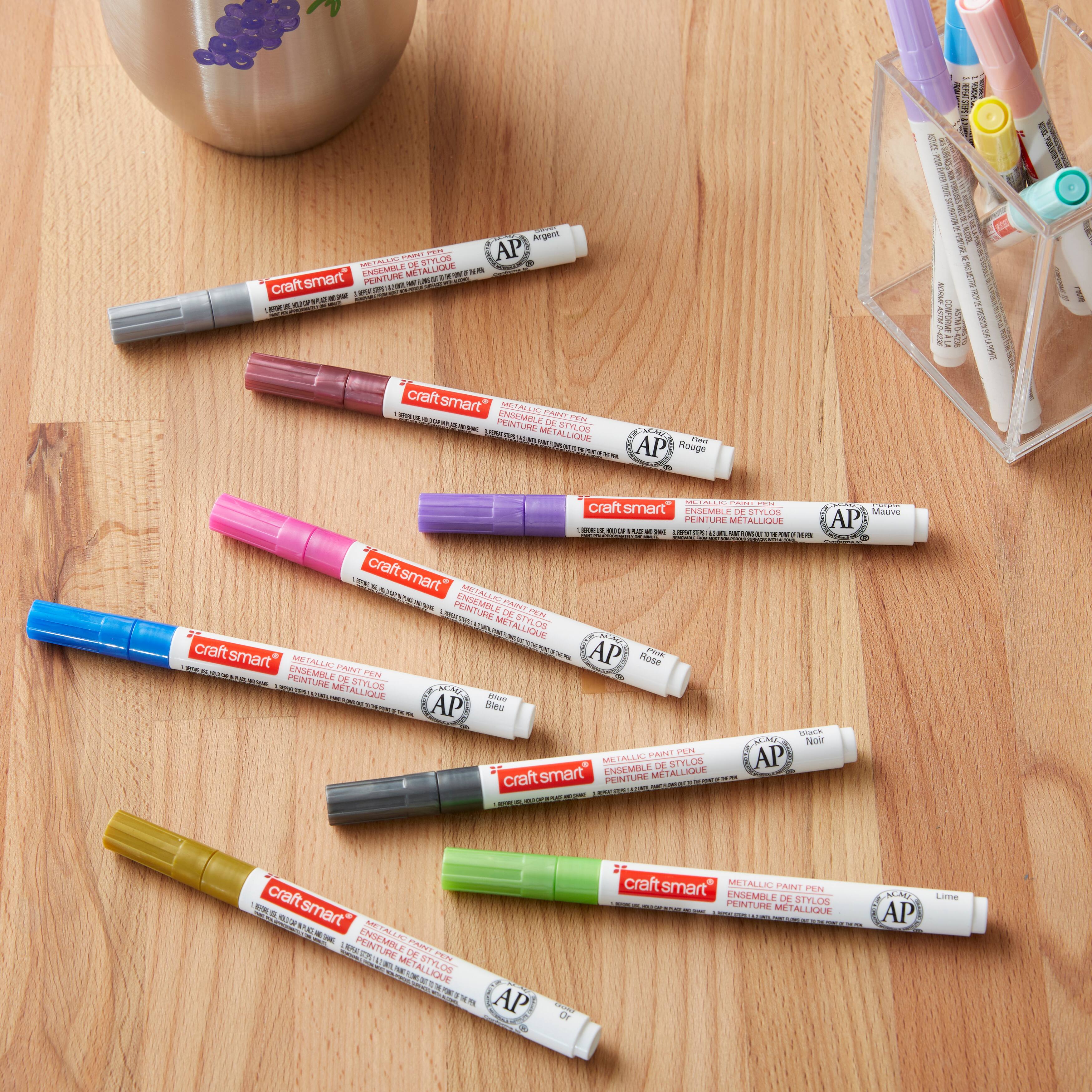 12 Packs 8 ct. (96 total) Metallic Fine Line Paint Pen Set by Craft