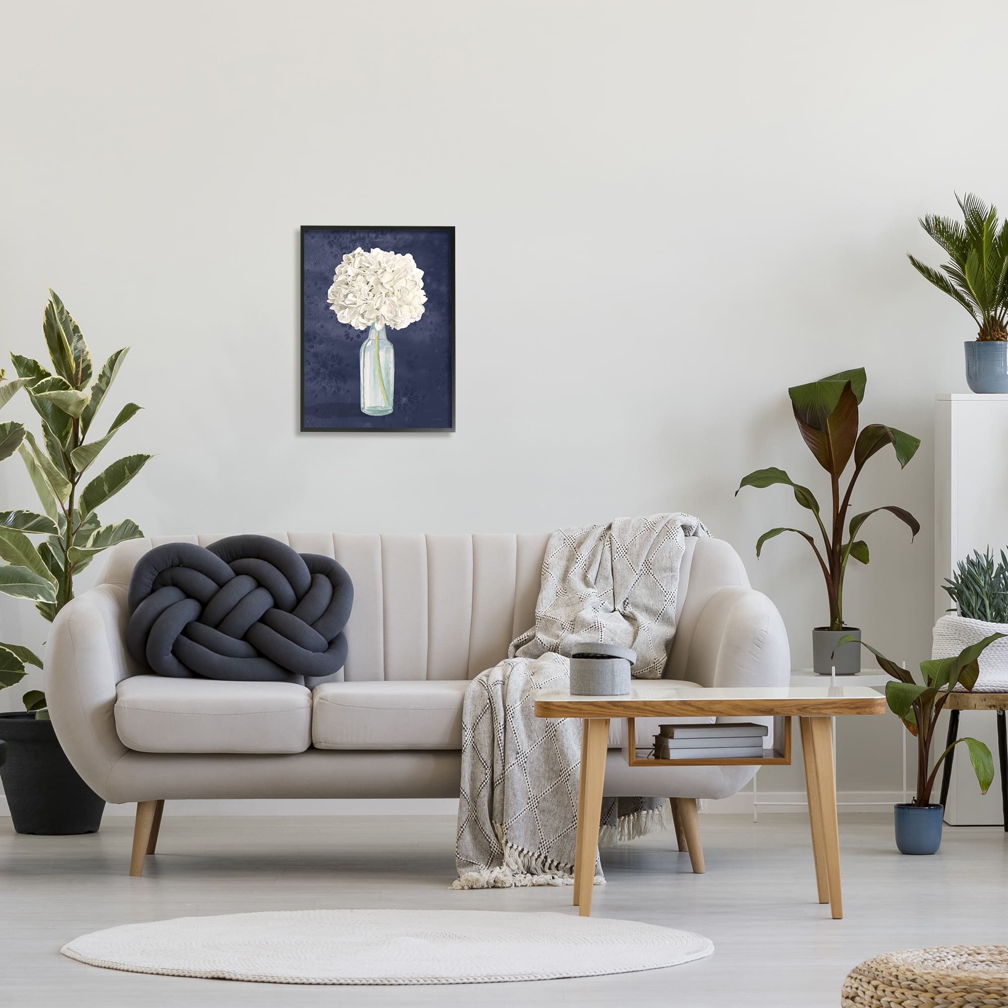 Stupell Industries White Floral Bouquet Black Framed Wall Art