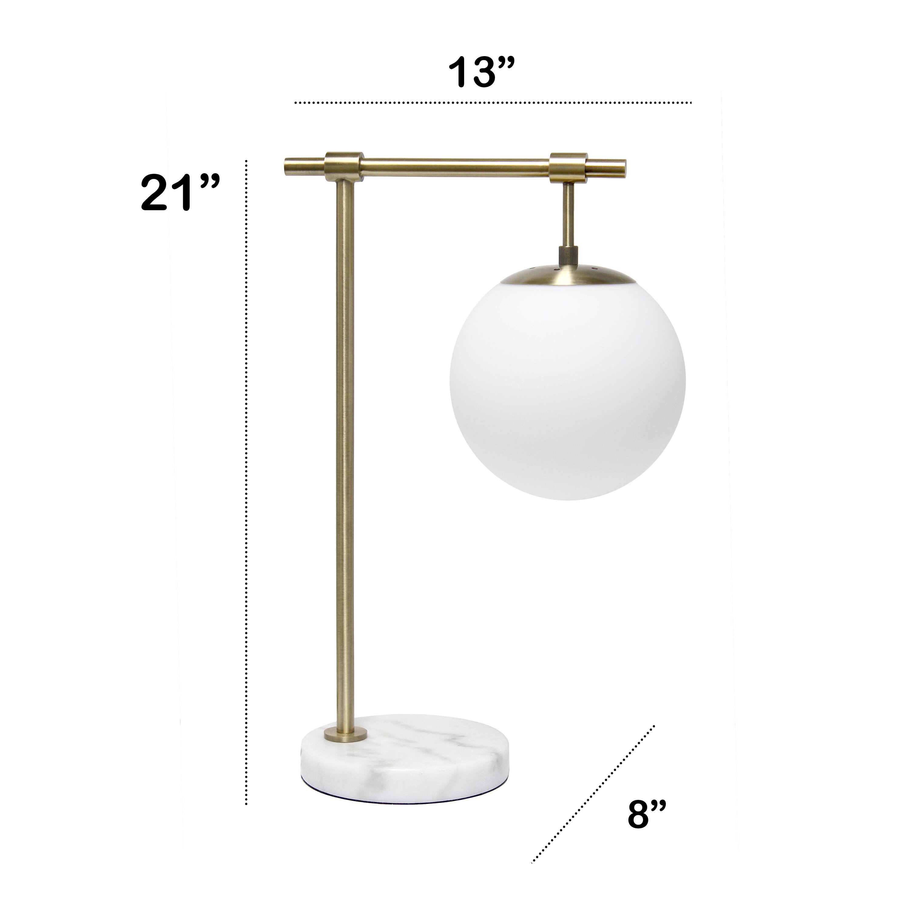 Lalia Home Studio Loft 21&#x22; White Globe Shade Table Lamp