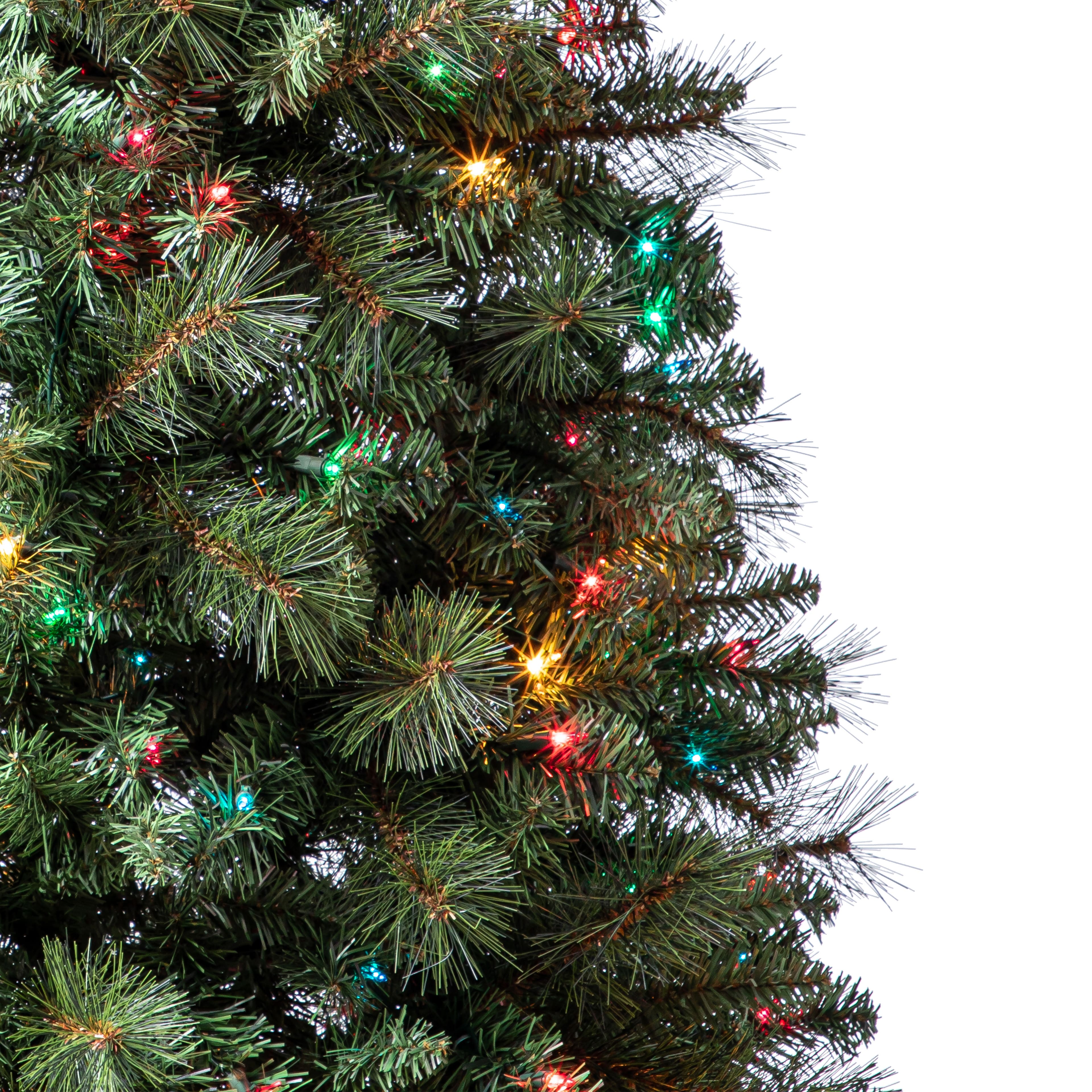 7ft. Pre-Lit Willow Pine Artificial Christmas Tree, Multicolor Lights by Ashland&#xAE;