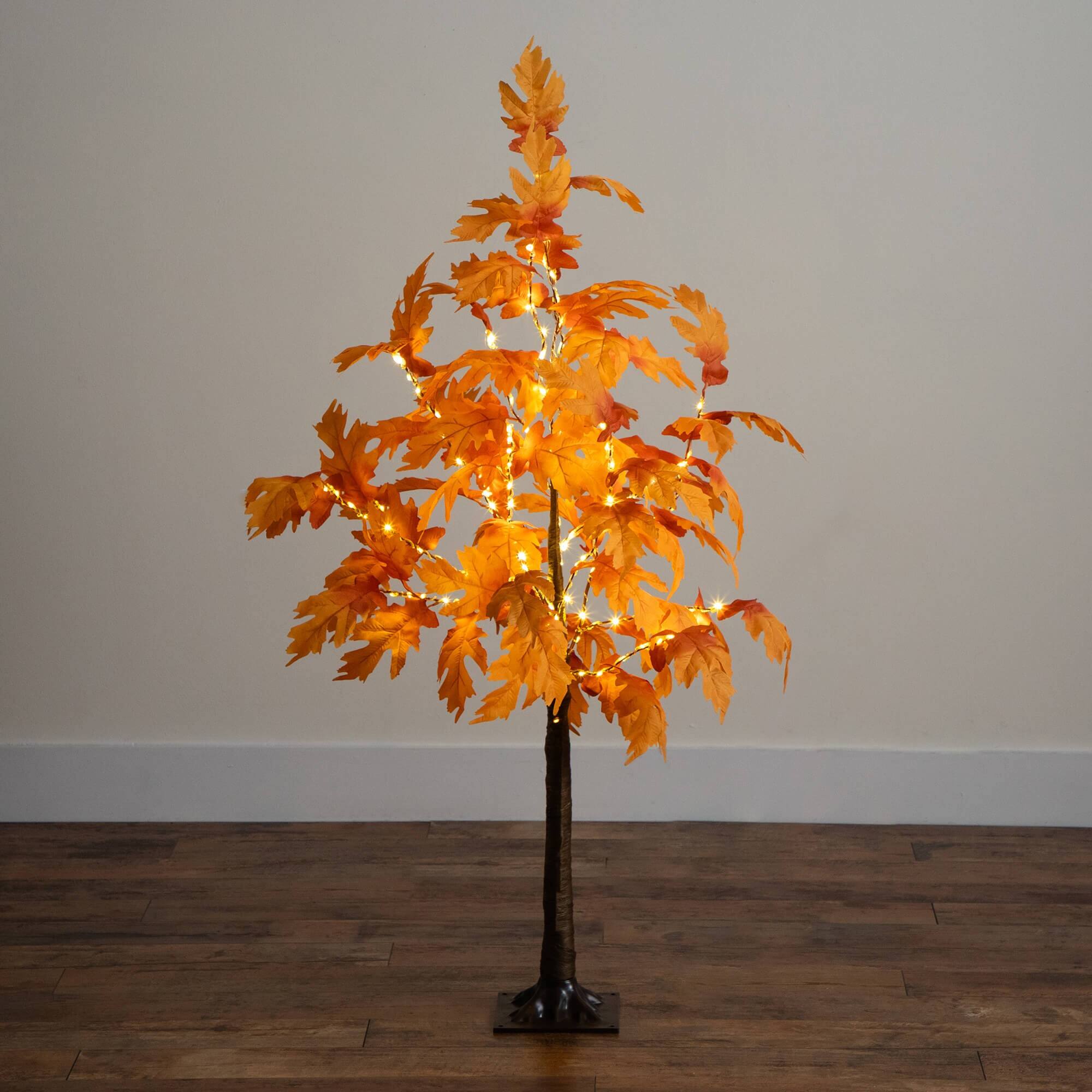 4ft. Pre-Lit Autumn Maple Artificial Fall Tree with 180 Warm White LED Lights