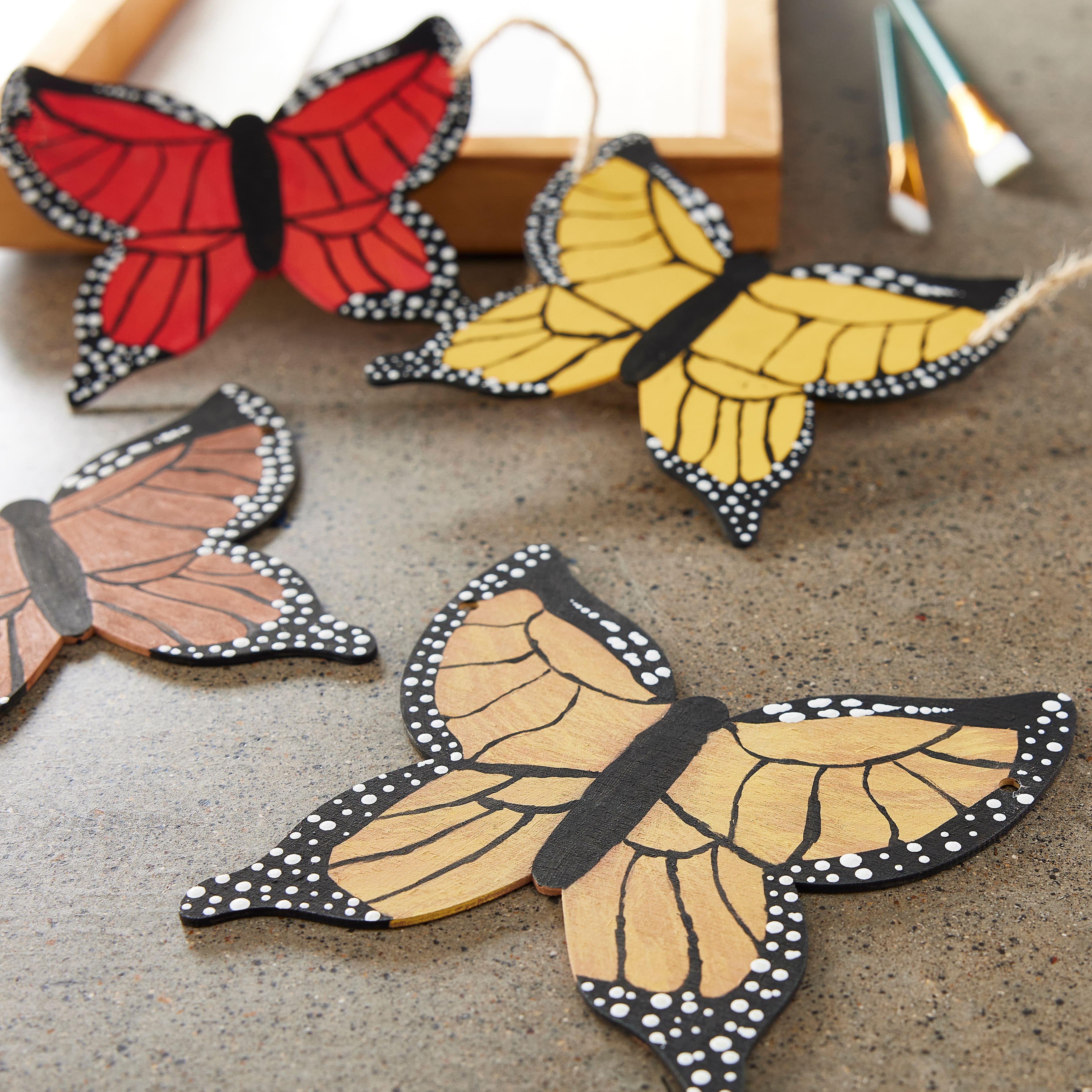 24 Pack: DIY Butterfly Wood Banner Kit by Make Market&#xAE;