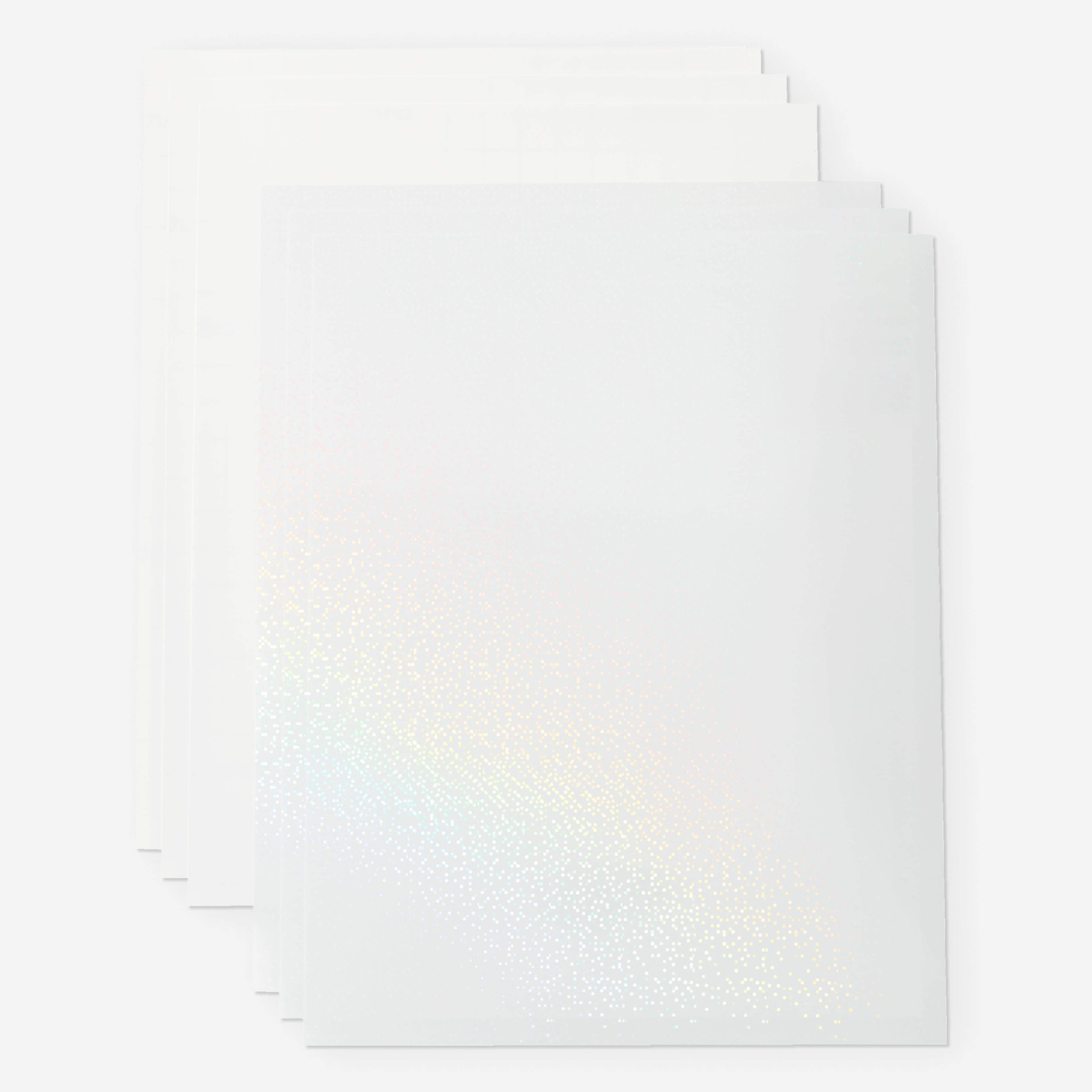 Cricut&#xAE; Printable White US Letter Waterproof Holographic Sticker Set, 5ct.