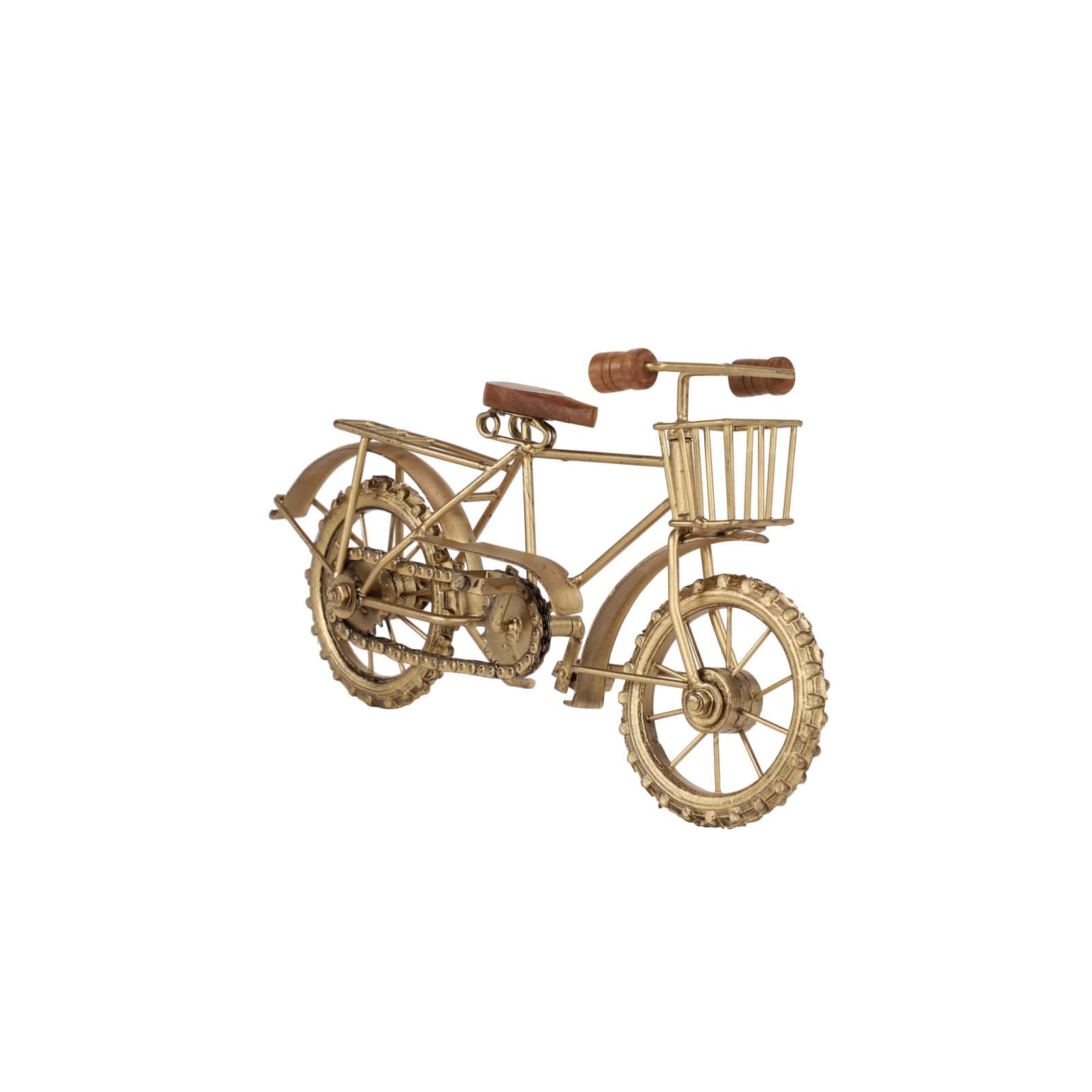 14&#x22; Gold Metal Vintage Bicycle Sculpture