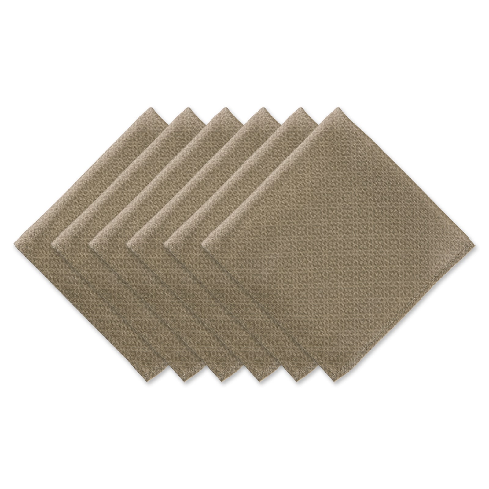 DII® Oversized Tonal Lattice Print Outdoor Linen Dinner Napkins, 6ct.