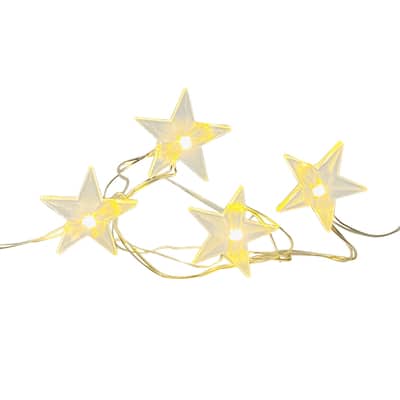 24ct. Warm White Star LED Crafting Lights with Silver Wire by Ashland ...