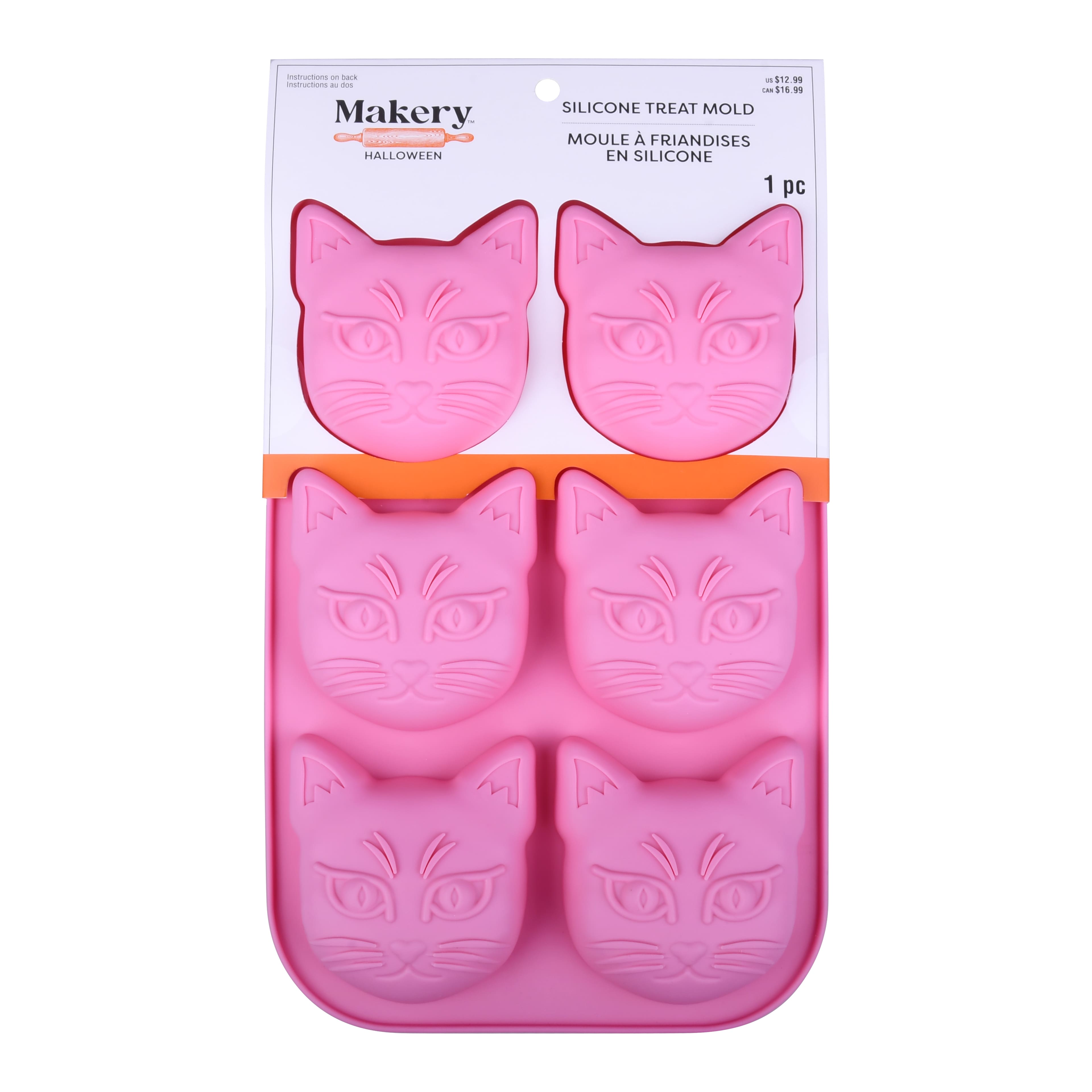 Cat Face  Silicone Treat Mold by Makery&#x2122;