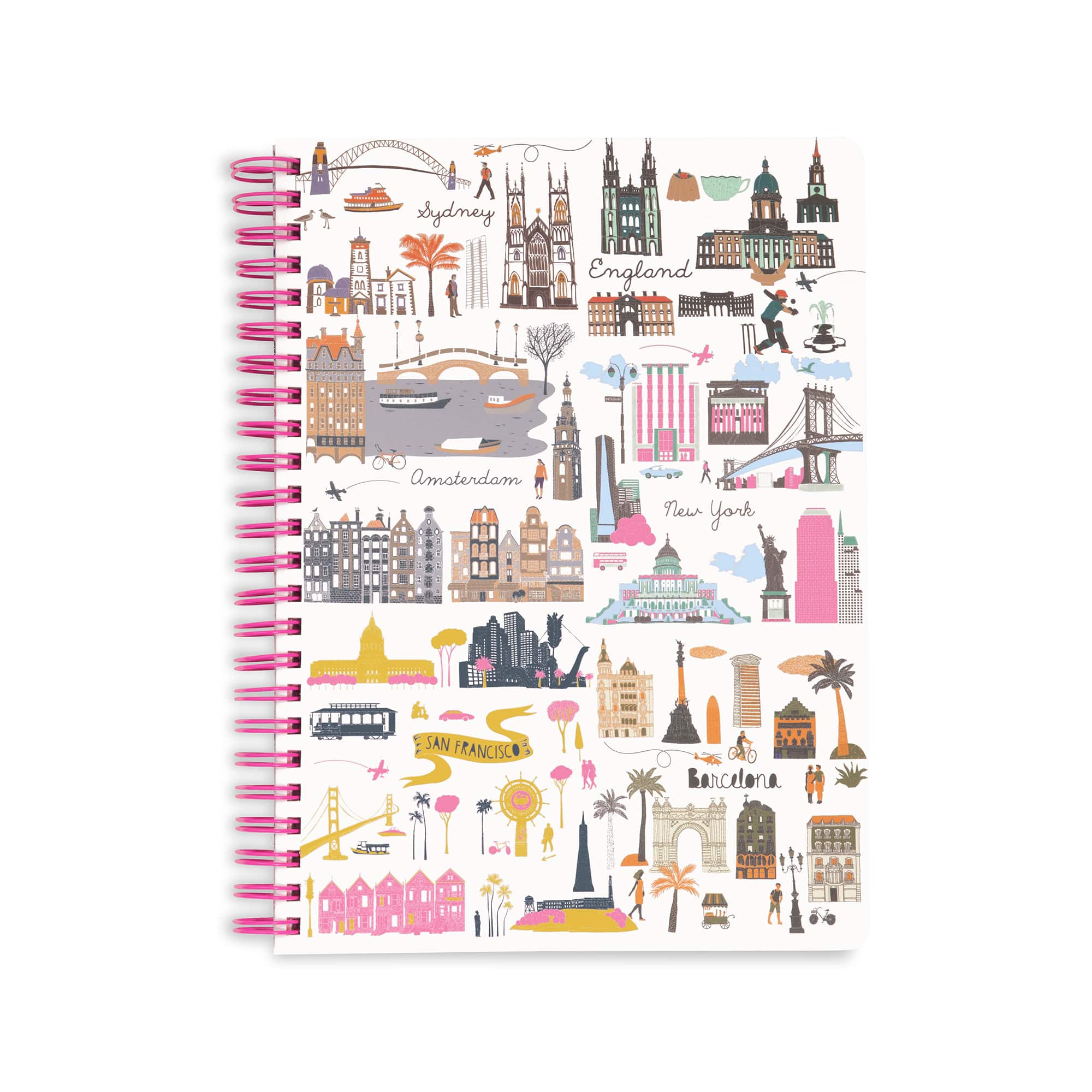 Steel Mill & Co.® Travel Icons Mini Spiral Notebook